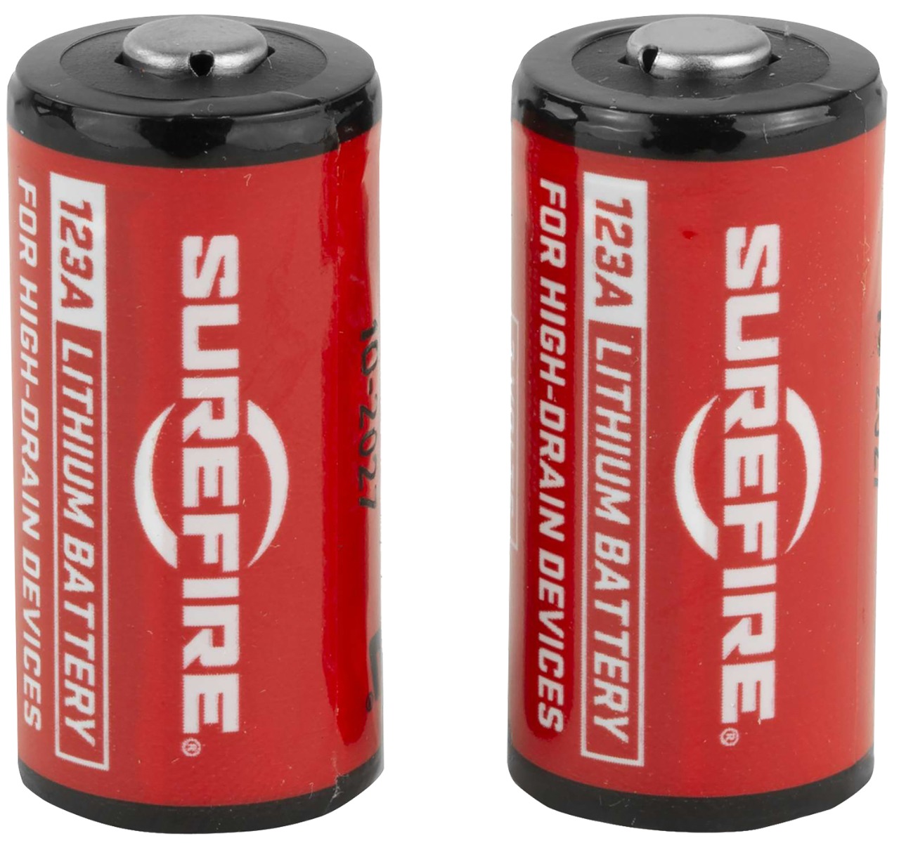SureFire SF2CB 123A Batteries Red/Black 3.0 Volts 1,500 mAh (2) Single Pack - Surefire