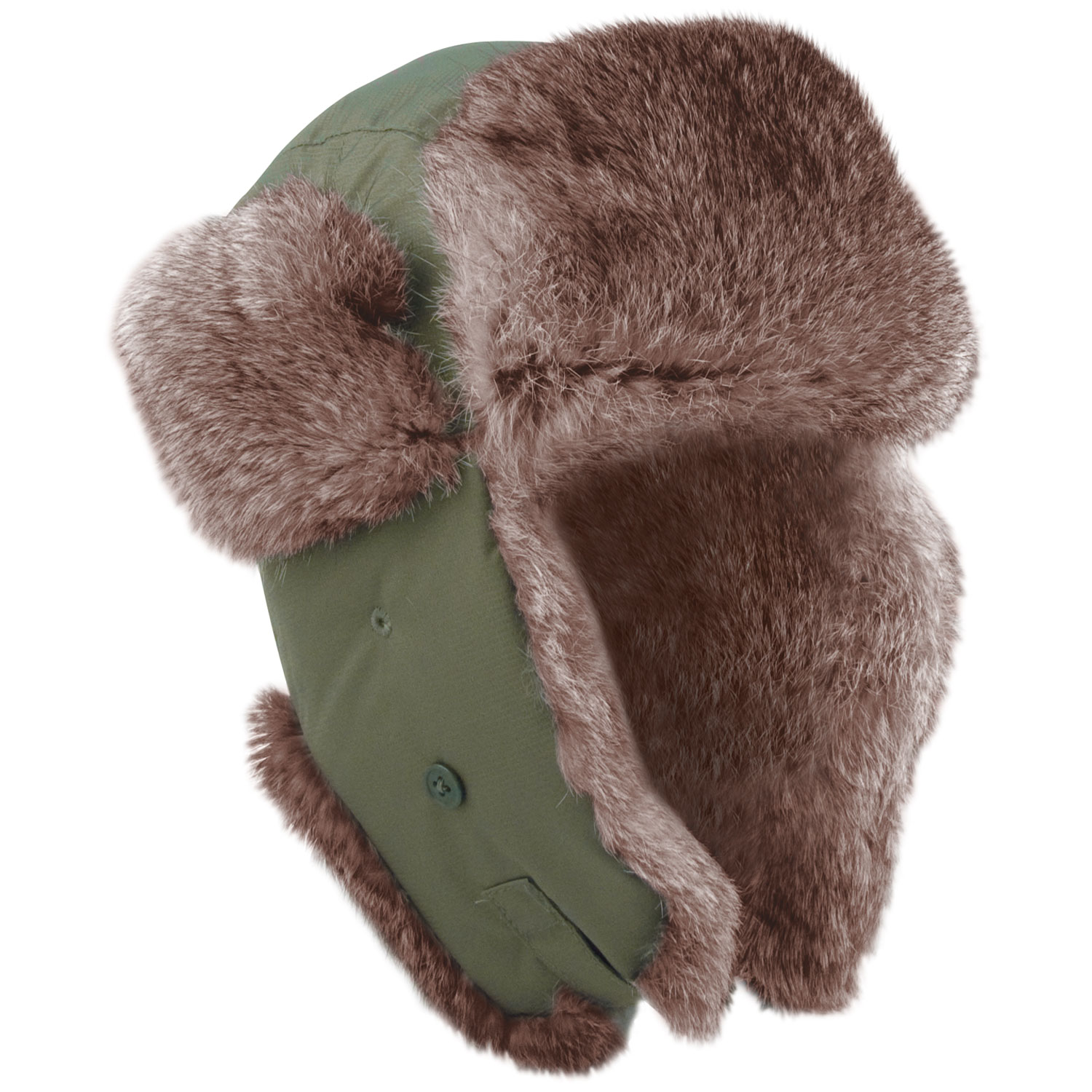 Rothco Rothco Fur Flyers Hat - Olive Drab, Head Size 7 1-2