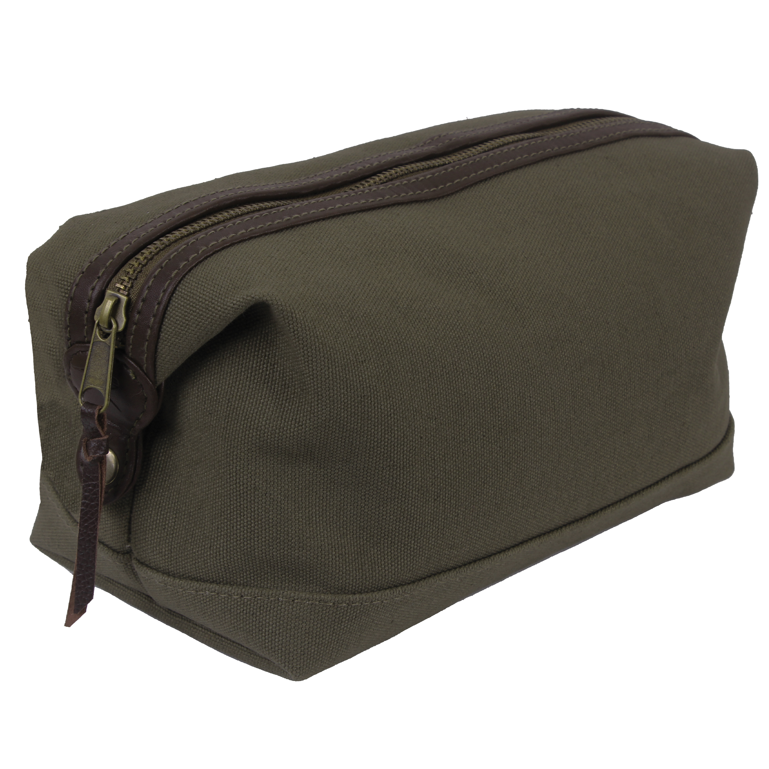 Rothco Rothco Canvas Leather Travel Kit - Olive Drab
