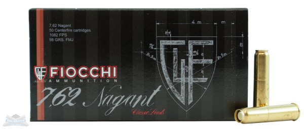 Fiocchi 7.62mm Nagant 98gr FMJ Ammunition 50rds - 762A - Fiocchi
