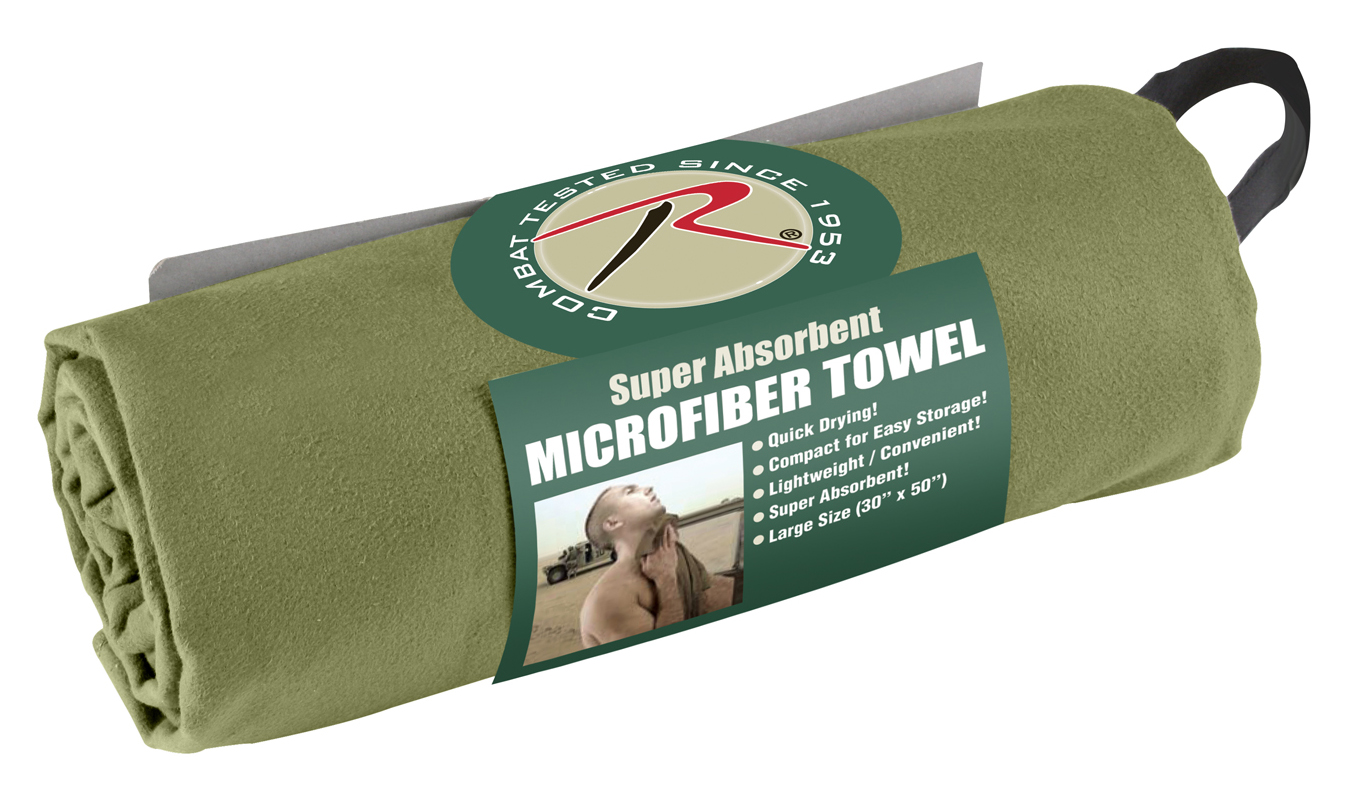 Rothco Rothco Microfiber Towel - Olive Drab, 30 X 50