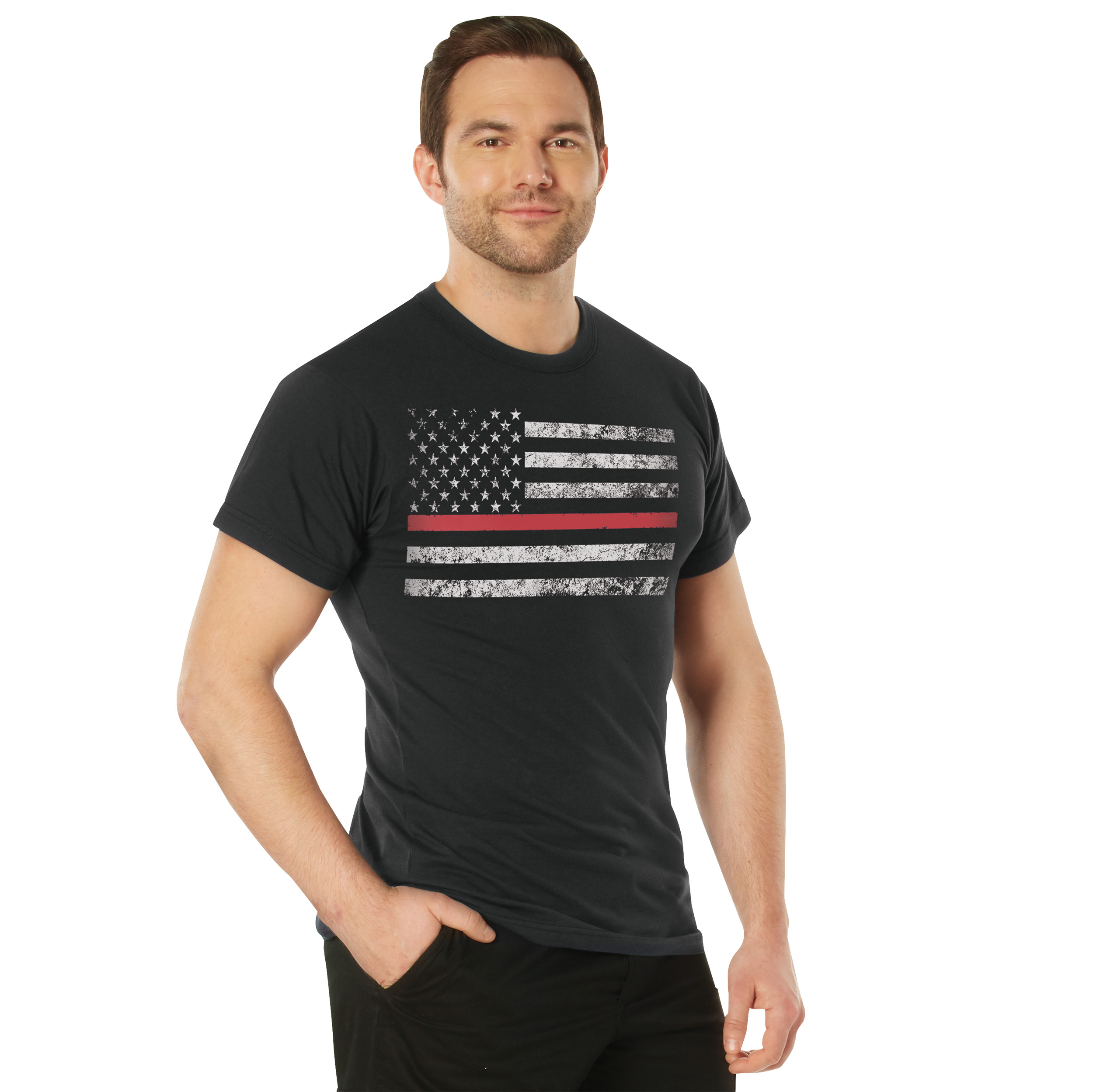 Rothco Rothco Thin Red Line Flag T-Shirt - Small