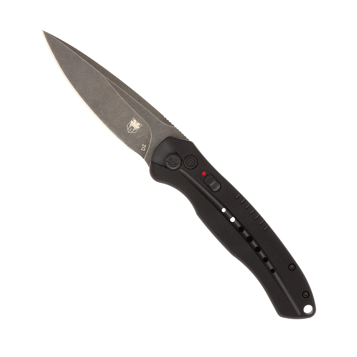 CobraTec Knives Diablo Folding Knife Drop Point Black - Strong Locking Mechanism, Perfect for Tactical and Everyday Use - BLKDIABLOAUTO