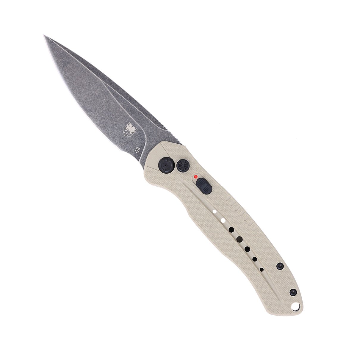 Cobratec Knives Llc CobraTec Knives Diablo Folding Knife Drop Point Tan - Reliable Lock, Suitable for Outdoor and EDC Applications - TANDIABLOAUTO - $49.99 at Palmetto State Armory