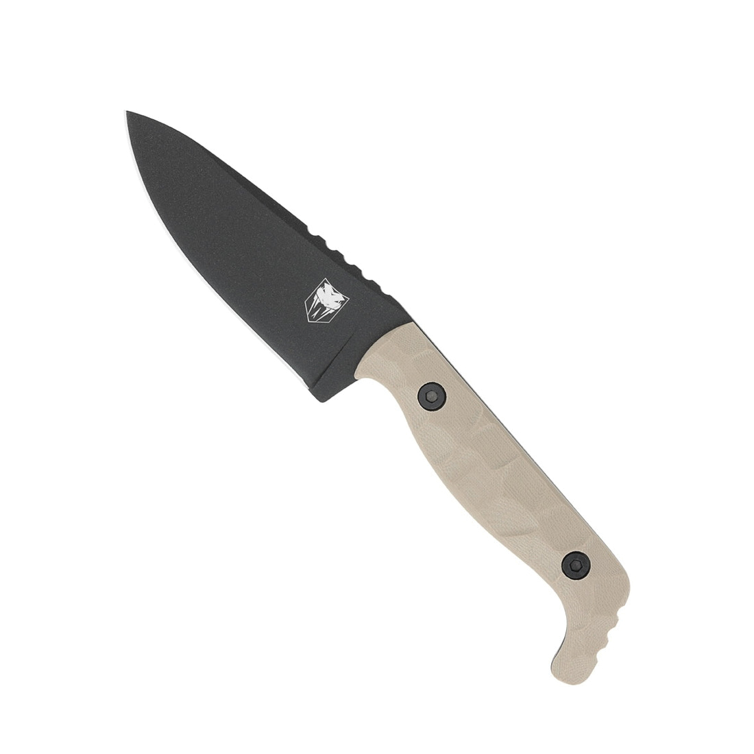 CobraTec Knives Kingpin EDC Fixed Knife Drop Point Tan - for Reliable Performance in Various Situations - CTKPTAN - Cobratec Knives Llc