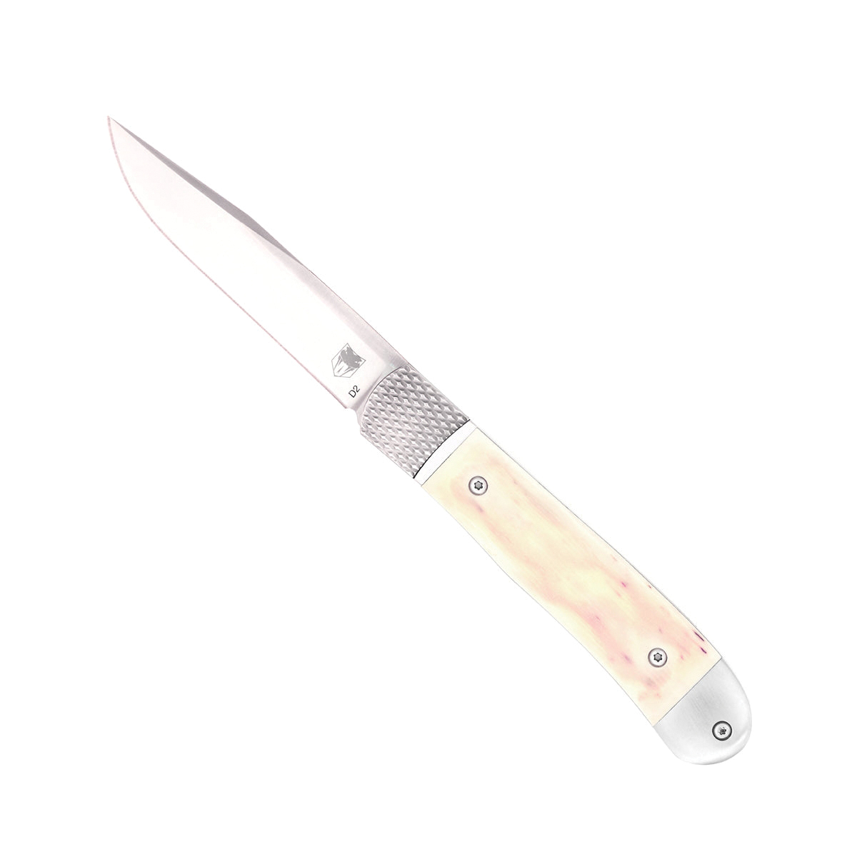 CobraTec Knives Trapper Hidden Release Folding Knife Drop Point White - Ideal for Collectors and EDC - CTTHRWT