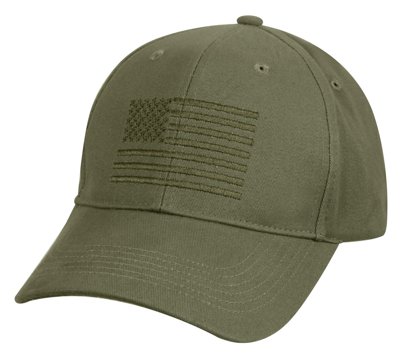 Rothco Rothco U.S. Flag Low Profile Cap - Olive Drab