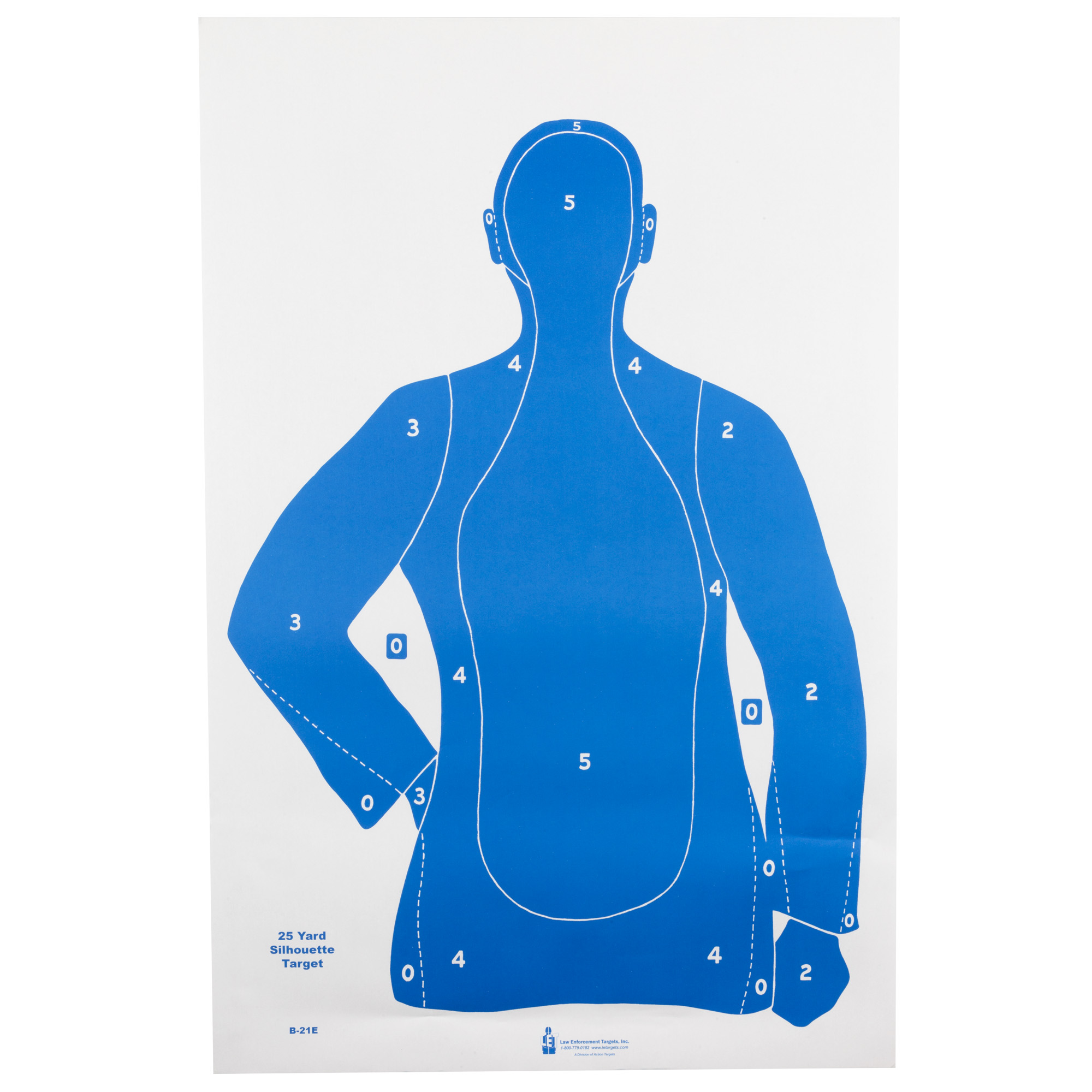 Action Target B-21E, Blue Cardstock Target, 23"x35", 100 Per Box B-21EBLUE-100 - Action Target