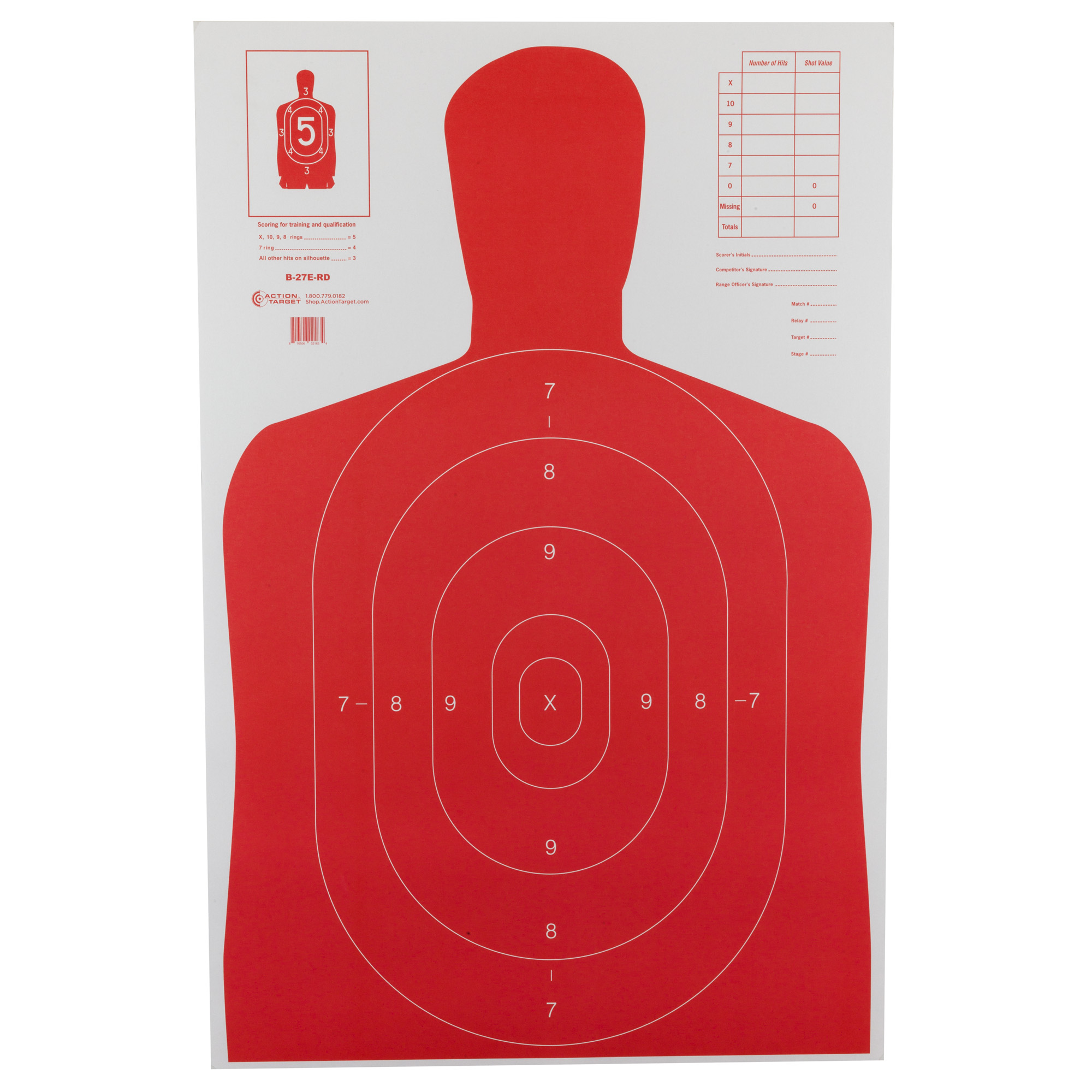 Action Target High Visibility Target B-27E-RD-100 - Action Target