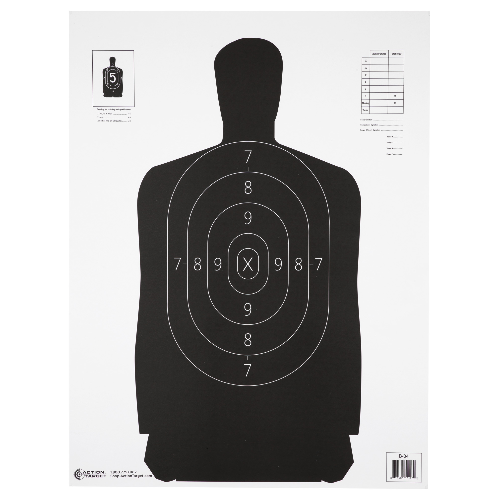 Action Target Qualification Target B-34-100 - Action Target