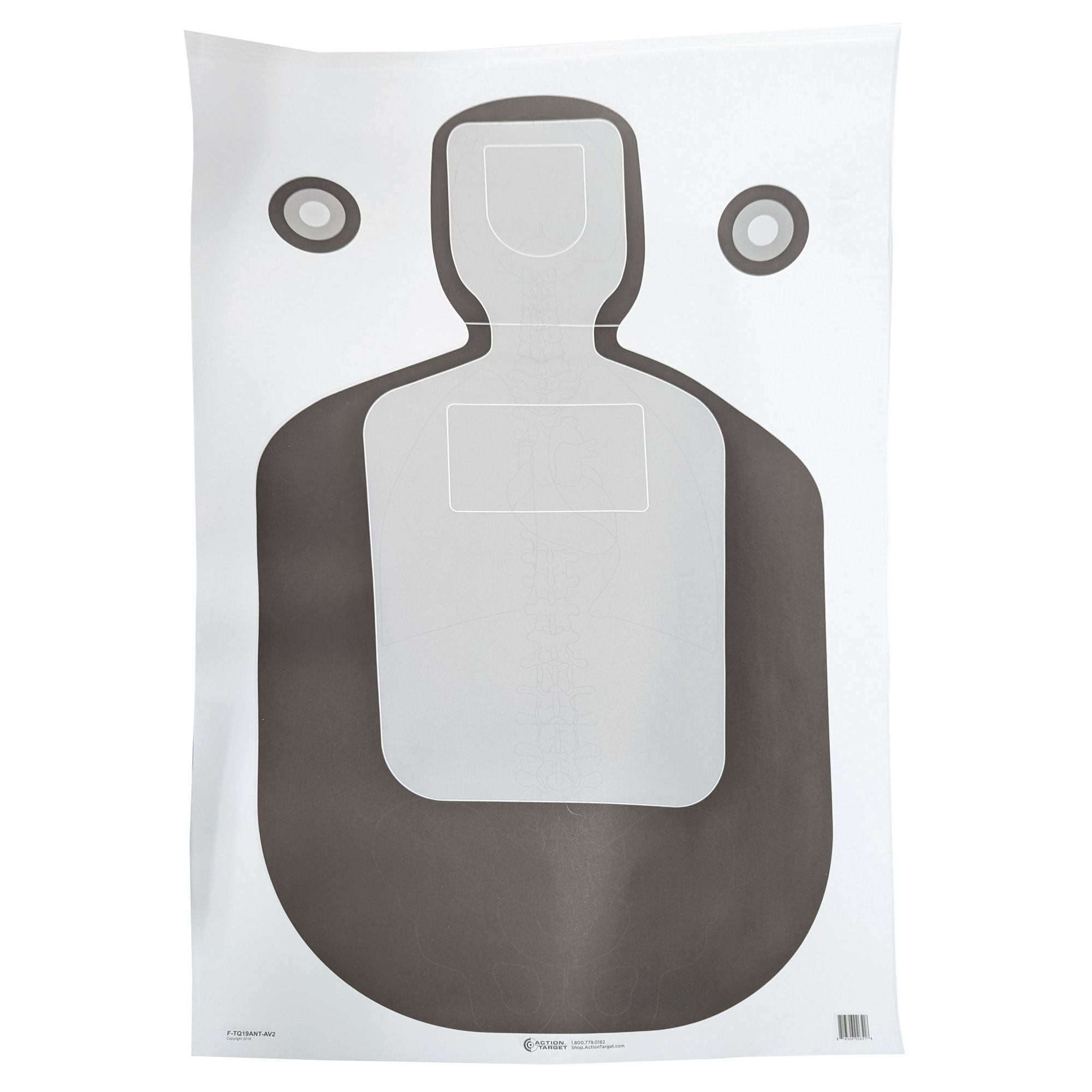 Action Target Photo Target With Vital Anatomy, 23"x35", 100 Per Box - F-TQ19ANT-AV2-100