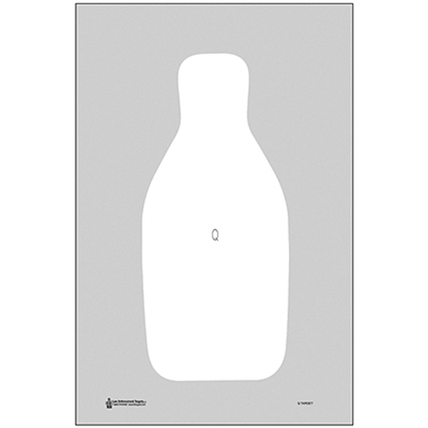 Action Target Standard FBI/DEA Q Target, Bright White/Gray - Action Target
