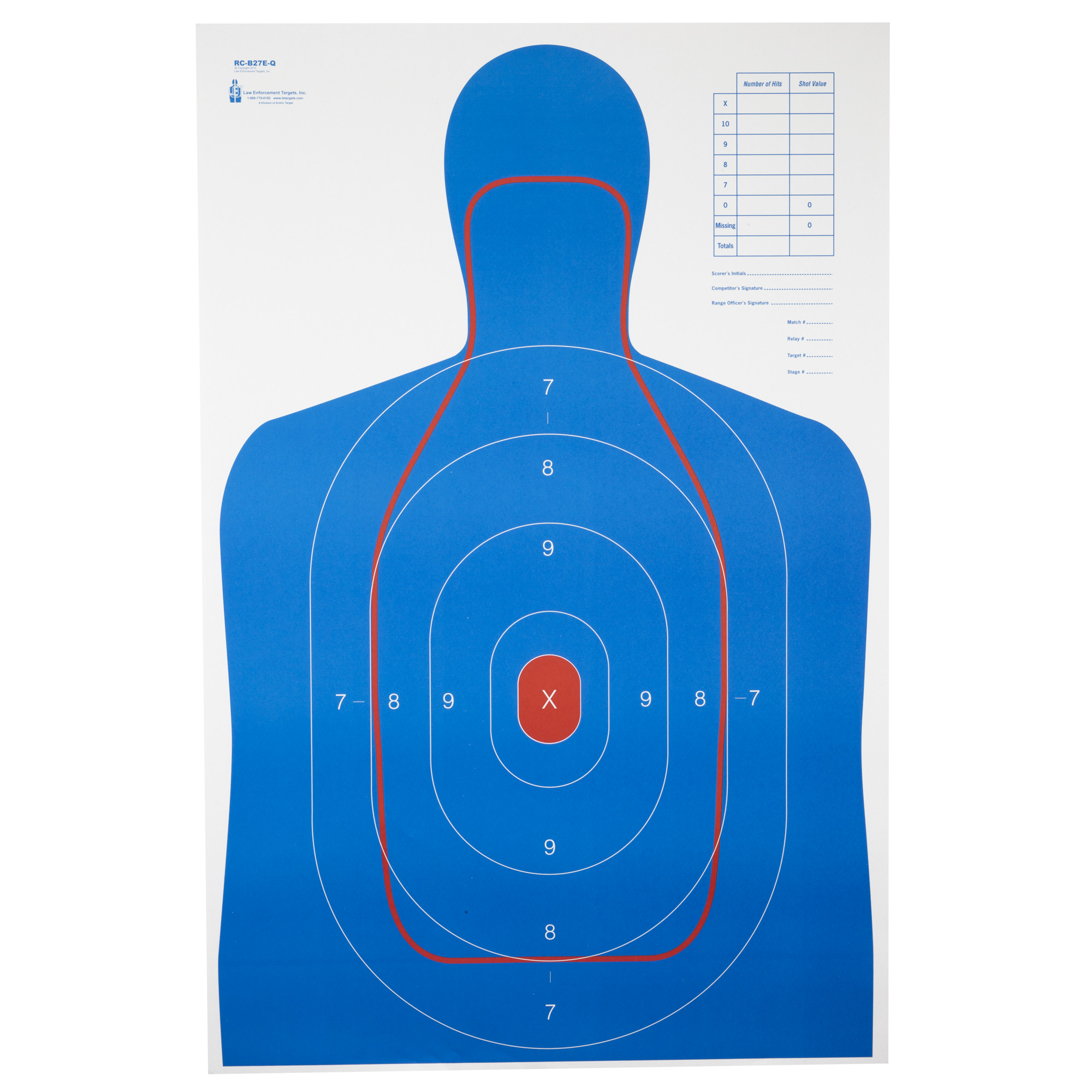 Action Target Combination Target, 23"x35", 100 Per Box - RC-B27E-Q-100 - Action Target