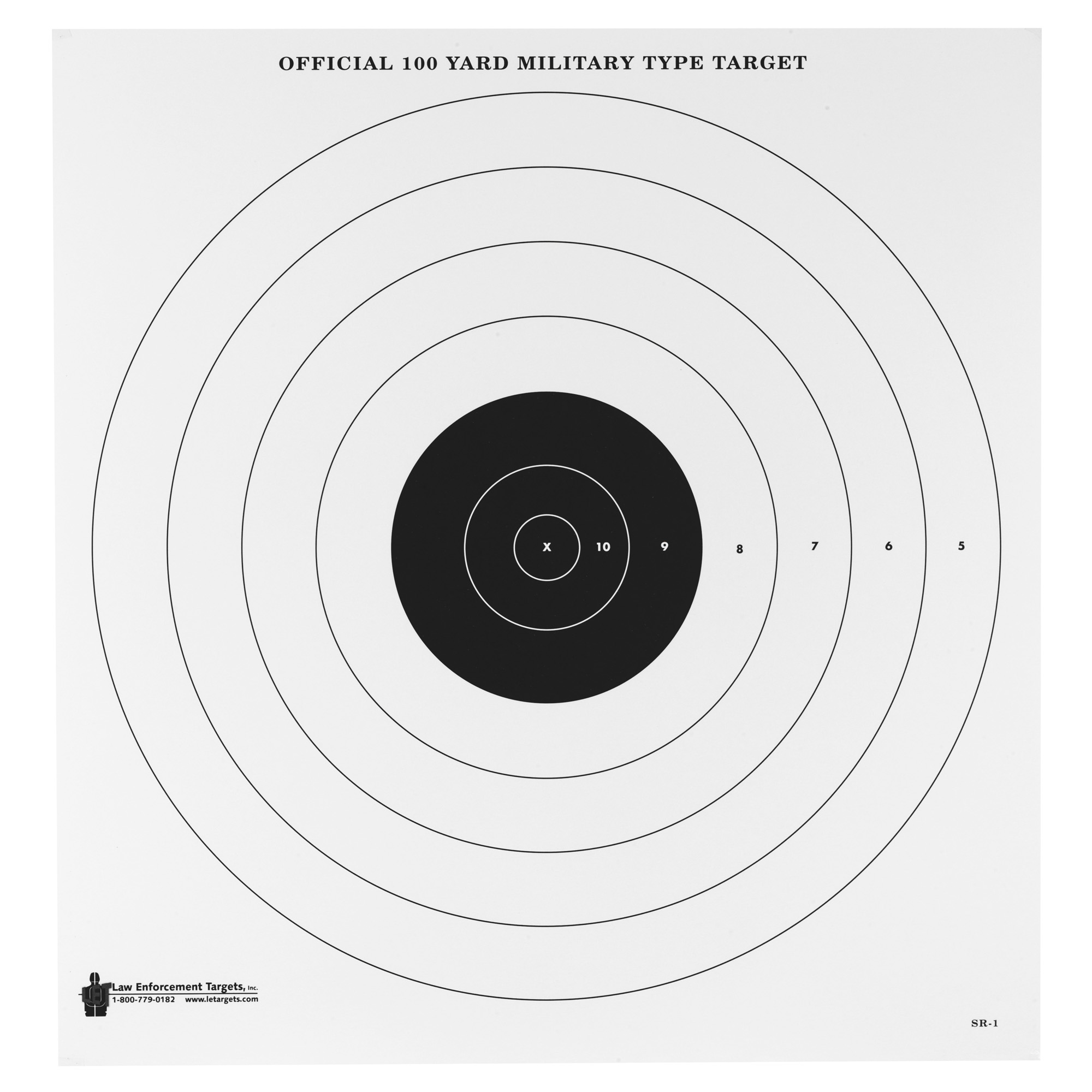 Action Target Bulls-Eye Target SR-1-100 - Action Target