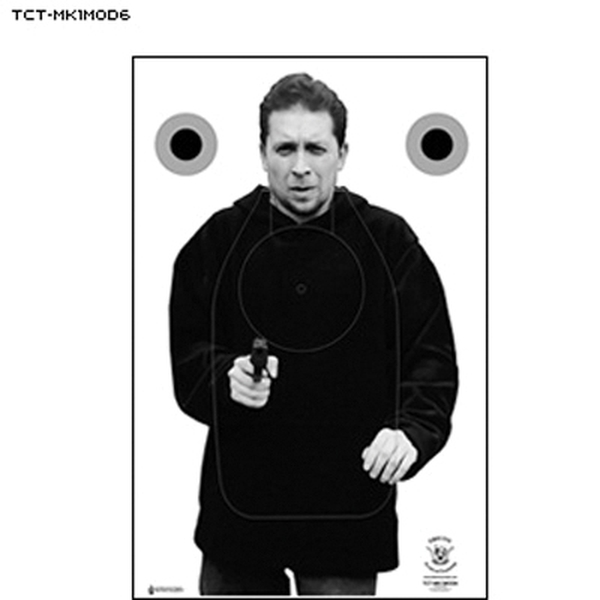 Action Target Trident Concepts Version 6 Tactical Target, Black/White - Action Target