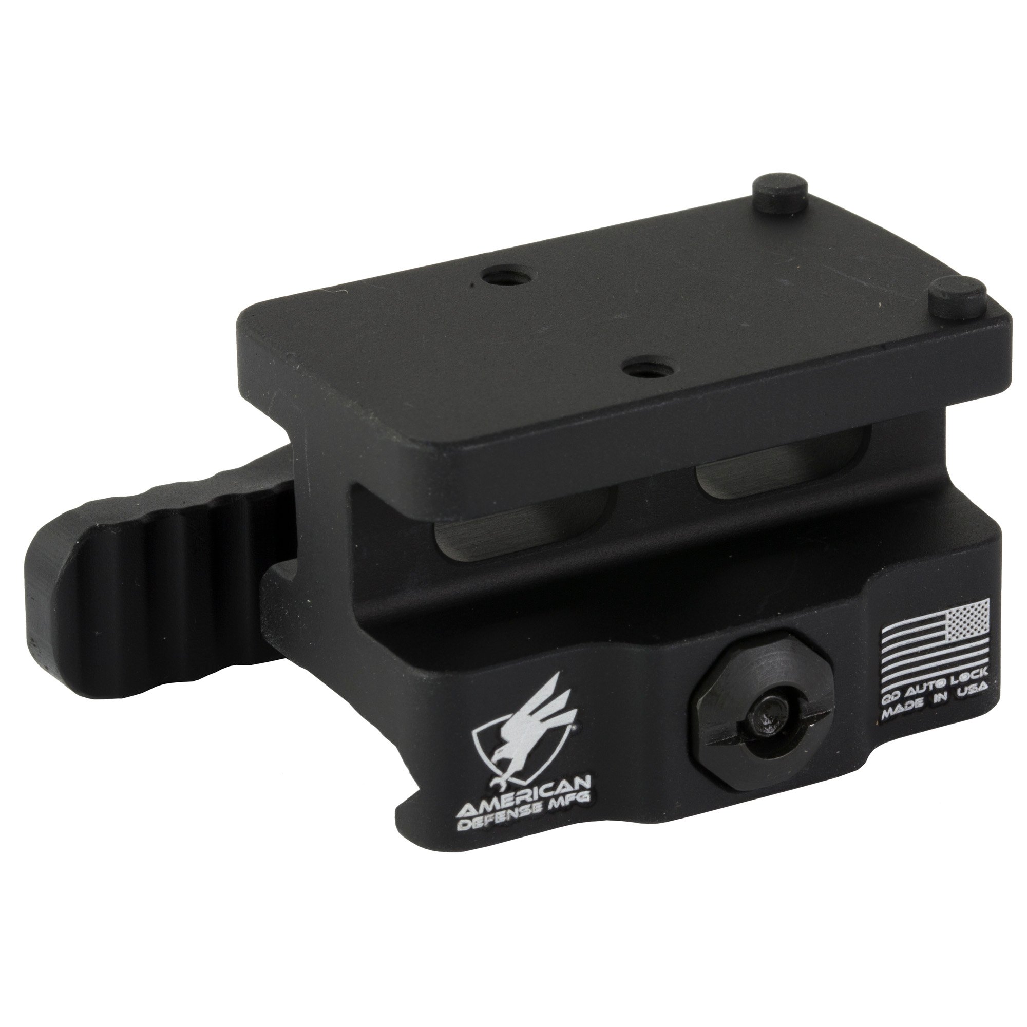 American Defense QD Mount, AD-RMR, fits Trijicon RMR, Lightweight, Co-Witness Height, Black