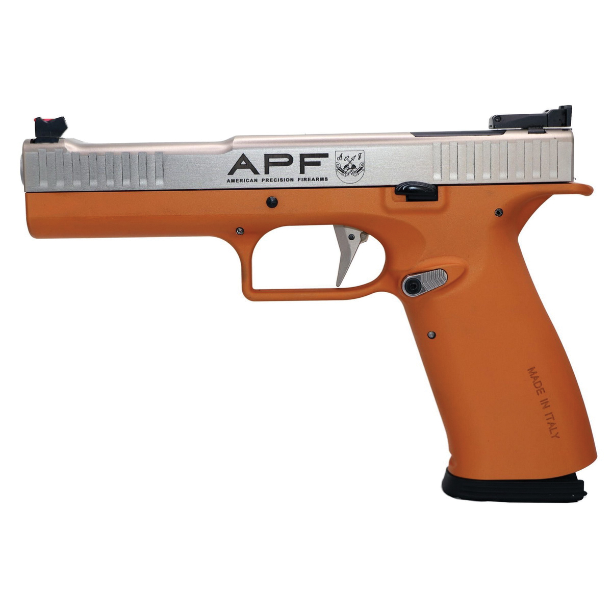 American Precision Firearms Strike One Ergal Pro 9mm 5" 17rds, Orange - American Precision Firearms