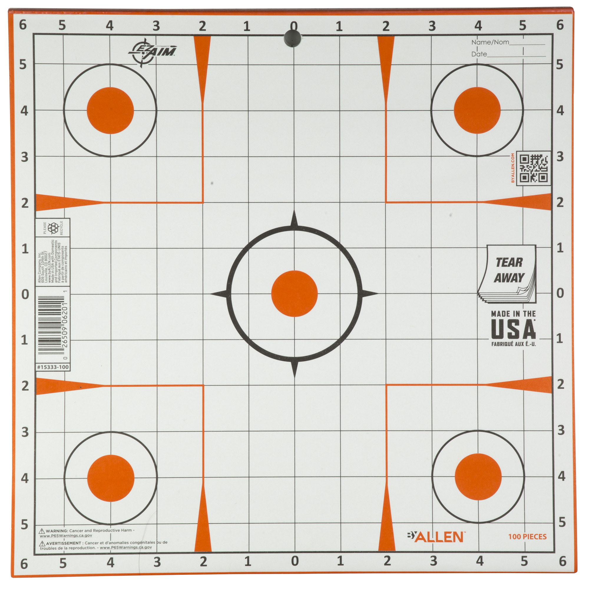 Allen EZ AIM Adhesive Paper Target - 15333100 - Allen