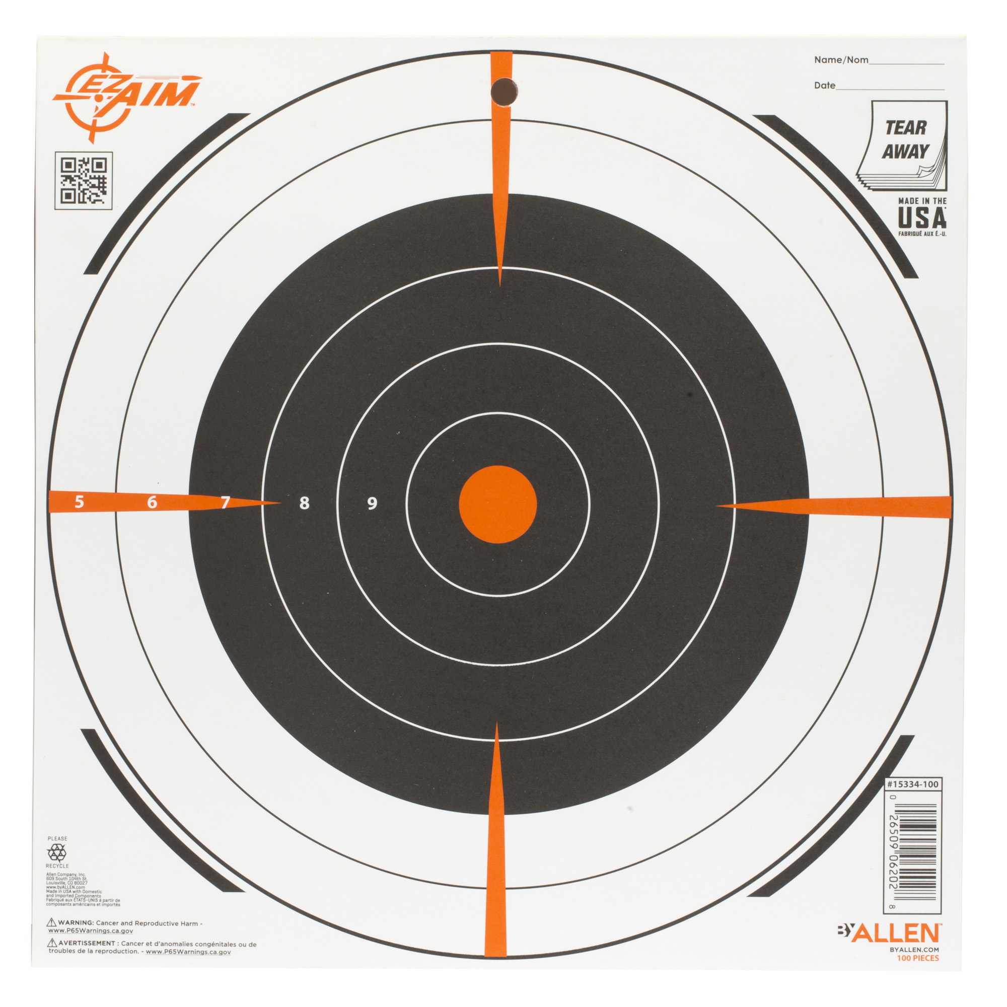 Allen EZ AIM Adhesive Paper Target - 15334100 - Allen