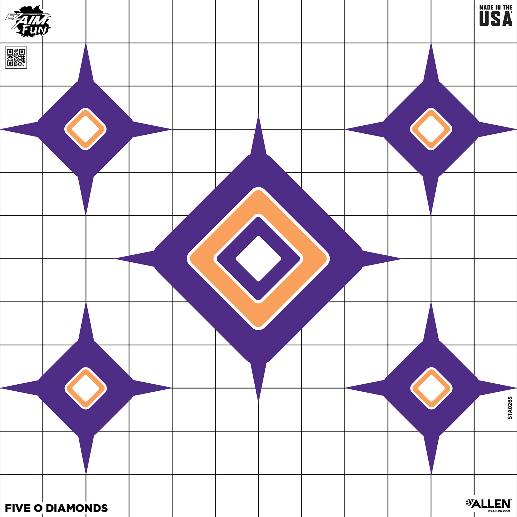 Allen EZ Aim Paper Target, 12"X12" - 15641 - Allen