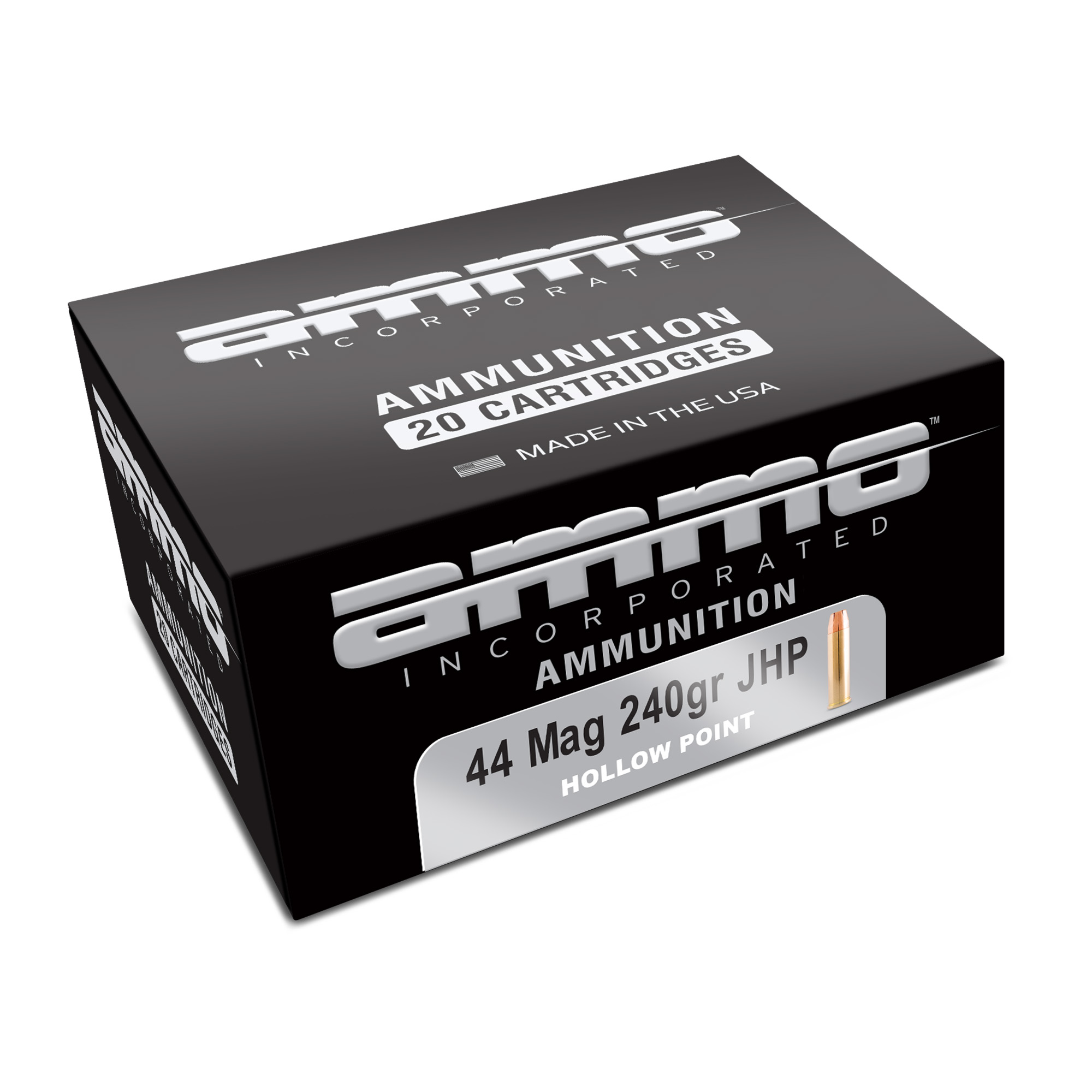 Ammo Inc Signature .44 Mag Ammunition, 20 Rounds JHP 240Gr - 44240JHPA20