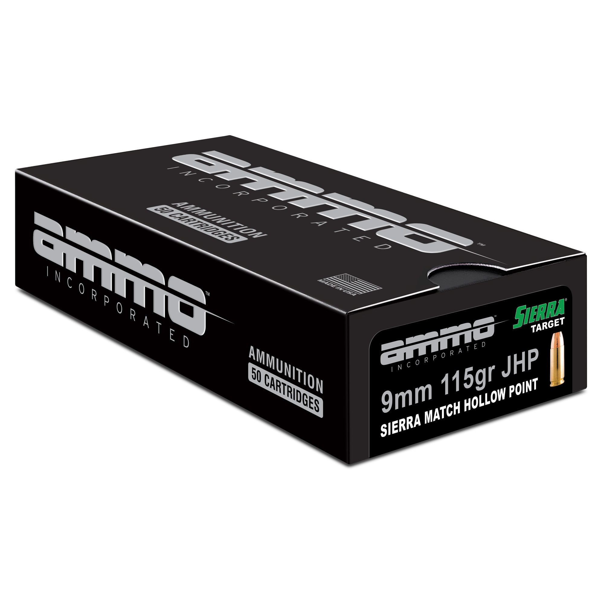 Ammo Inc Signature 9mm Ammunition, 50 Rounds JHP 115Gr - 9115JHPSRR50 - Ammo Inc