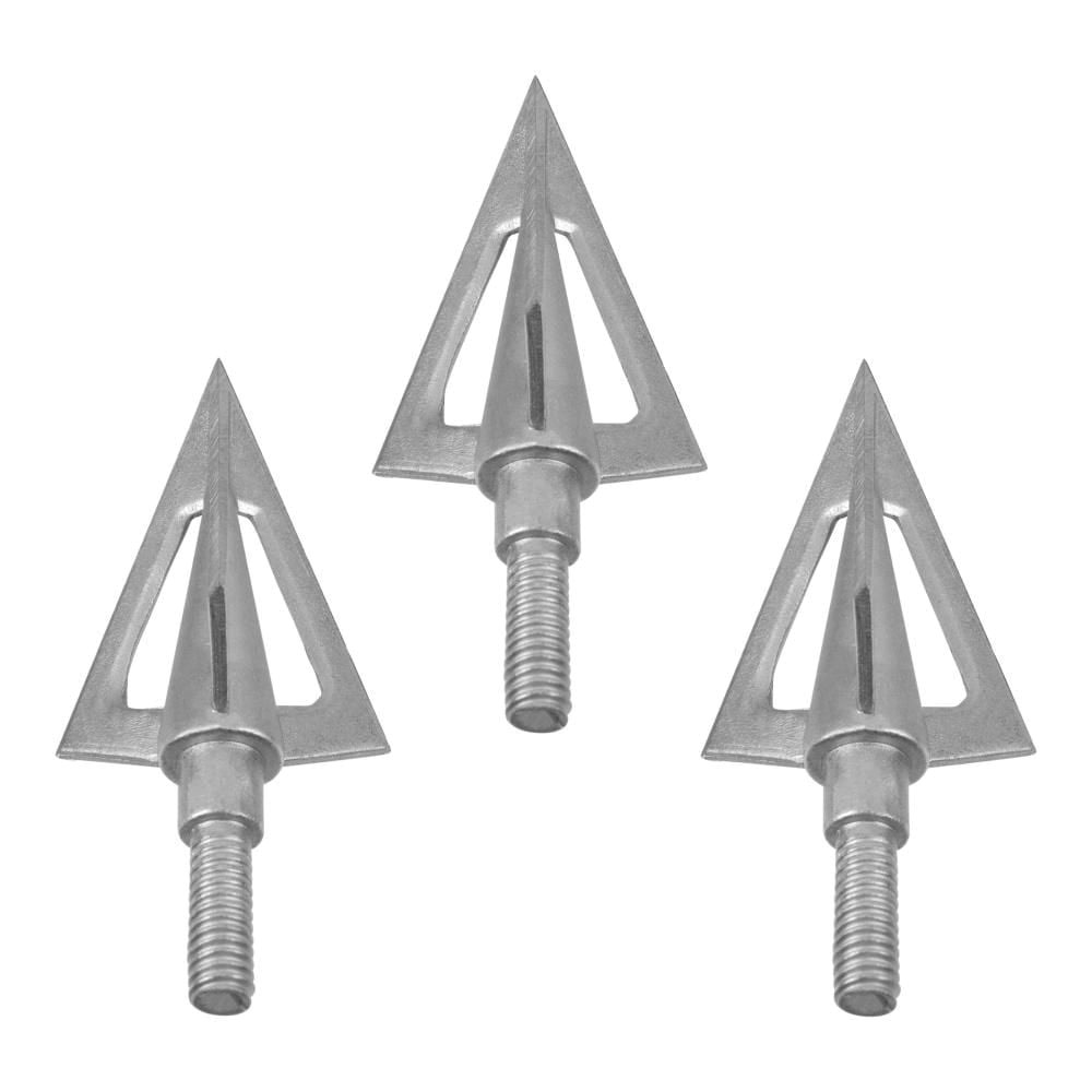 Stryke Ion 100 gr Fixed Blade Broadhead, Gray Pack of 3 - Allen