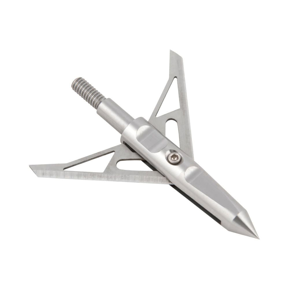 Stryke Vapor Rear Deploying 100 gr 2-Blade Vapor Rear Deploying Broadhead, Silver Pack of 3 - Allen