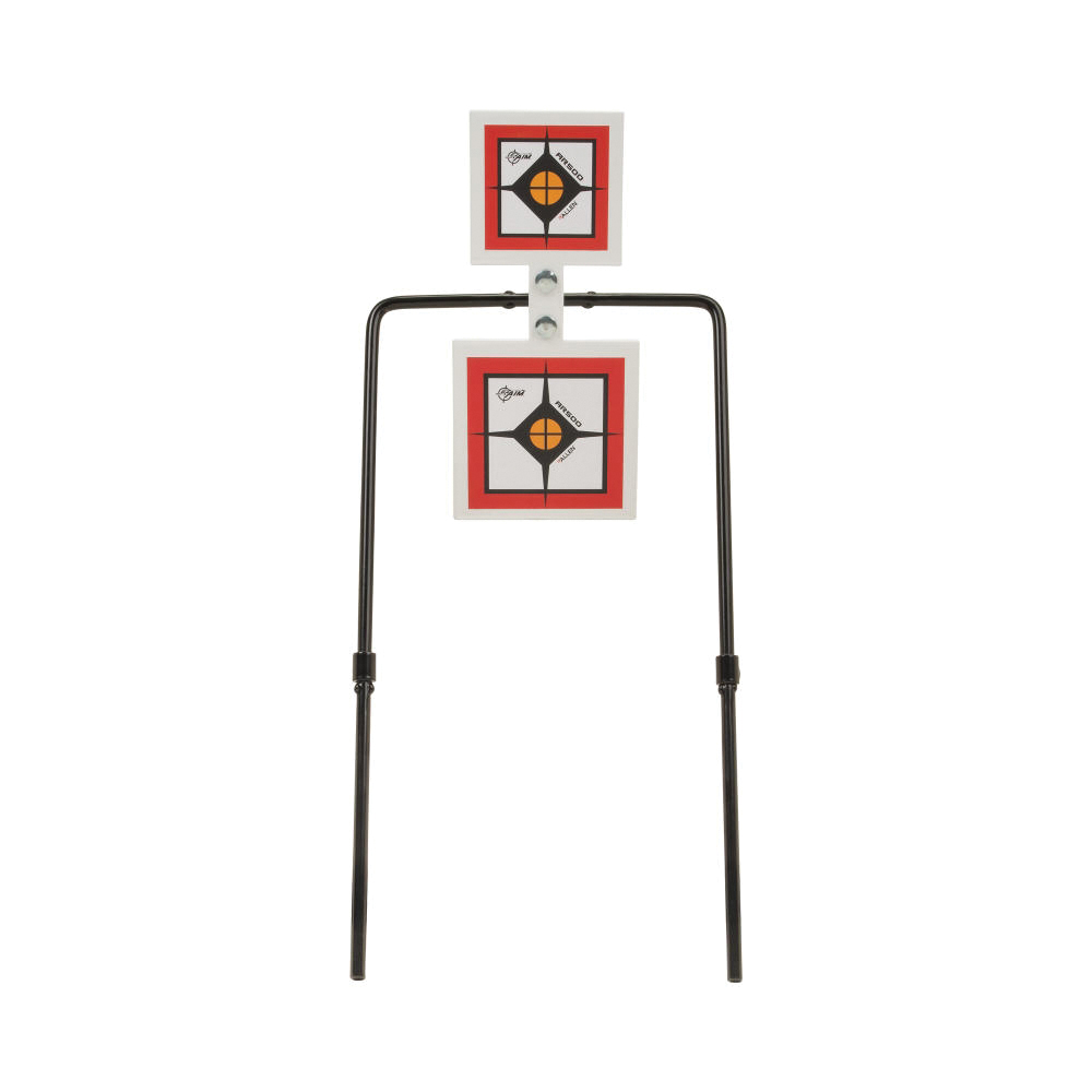 EZ Aim Hardrock AR500 Square Spinner Target Stand, White/Red/Black - Ez Aim