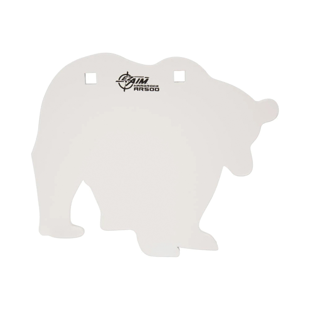 EZ Aim AR500 Bear Silhouette Shooting Target, White - Ez Aim