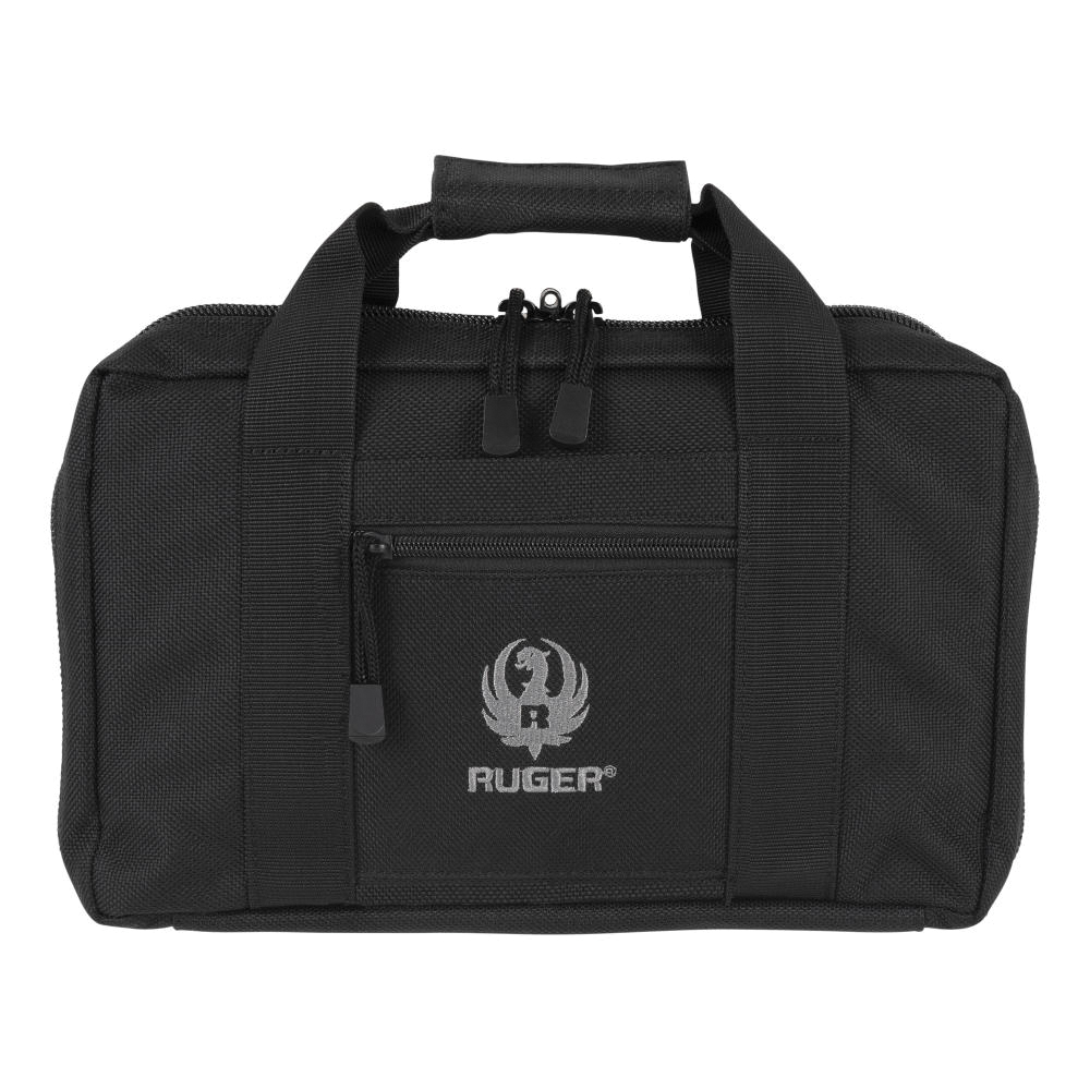 Ruger 13.20" x 1.60" x 9.40" Double Pistol Case, Black - Ruger
