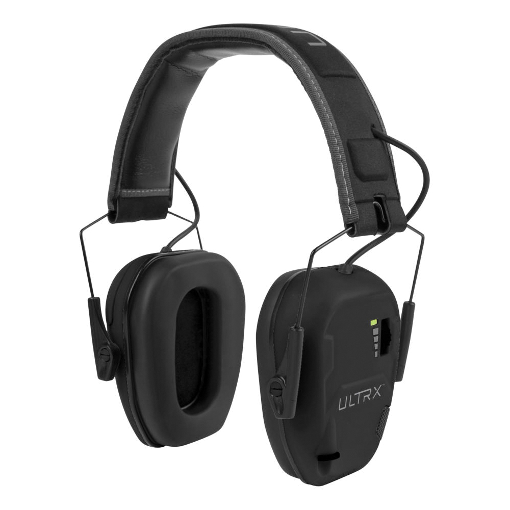 ULTRX 22 dB Bionic Electronic Earmuffs, Midnight Gray - Ultrx