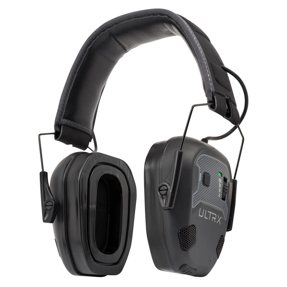ULTRX 22 dB Bionic Fuse Bluetooth Electronic Earmuffs, Midnight Gray
