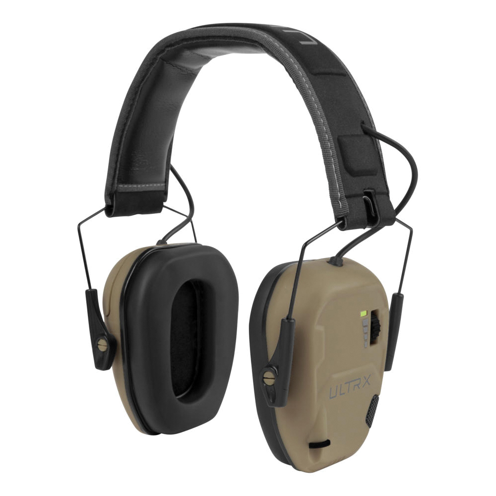 ULTRX 22 dB Bionic Electronic Earmuffs, Flat Dark Earth - Ultrx