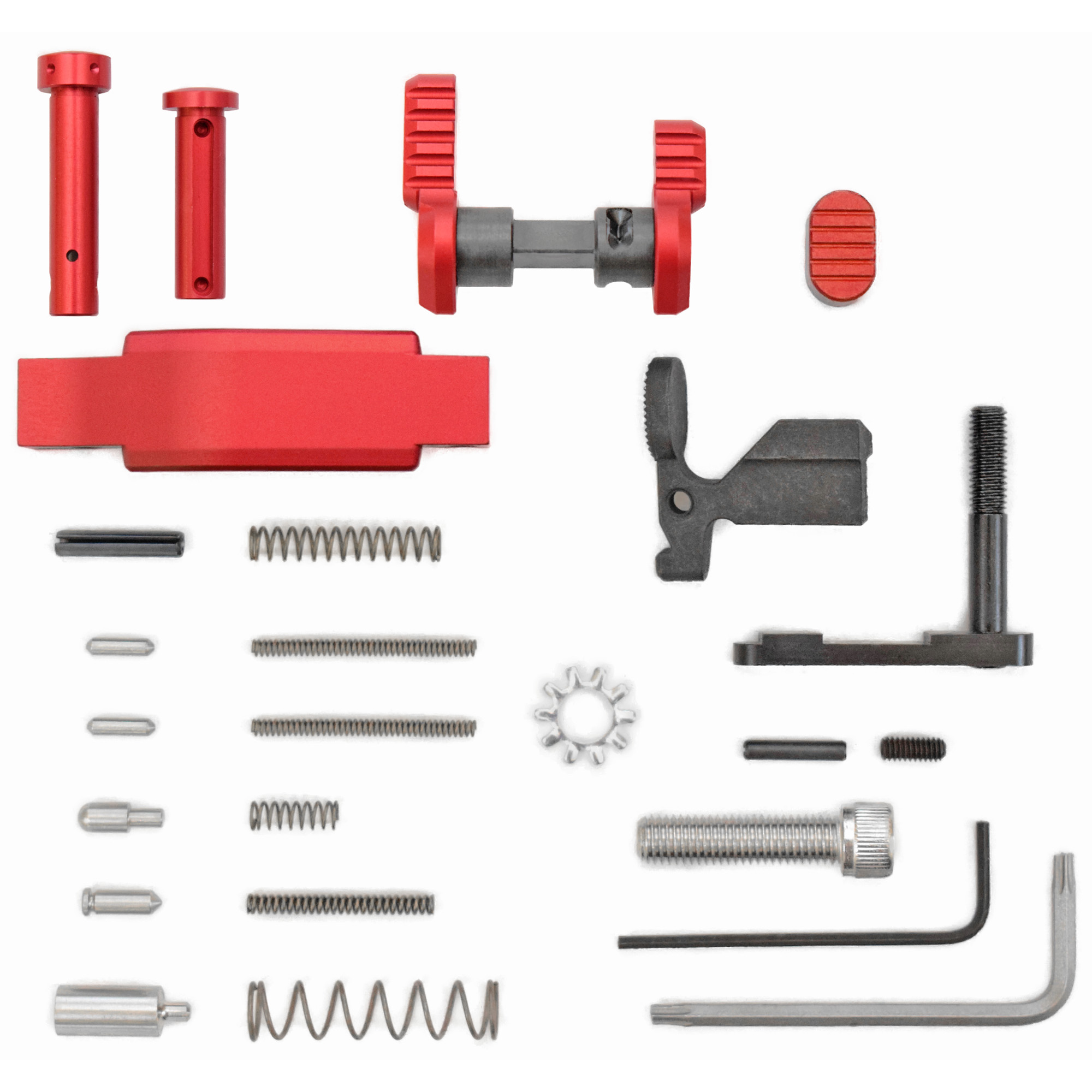 Armaspec Lower Parts Kit, Red - ARM252-RED - Armaspec