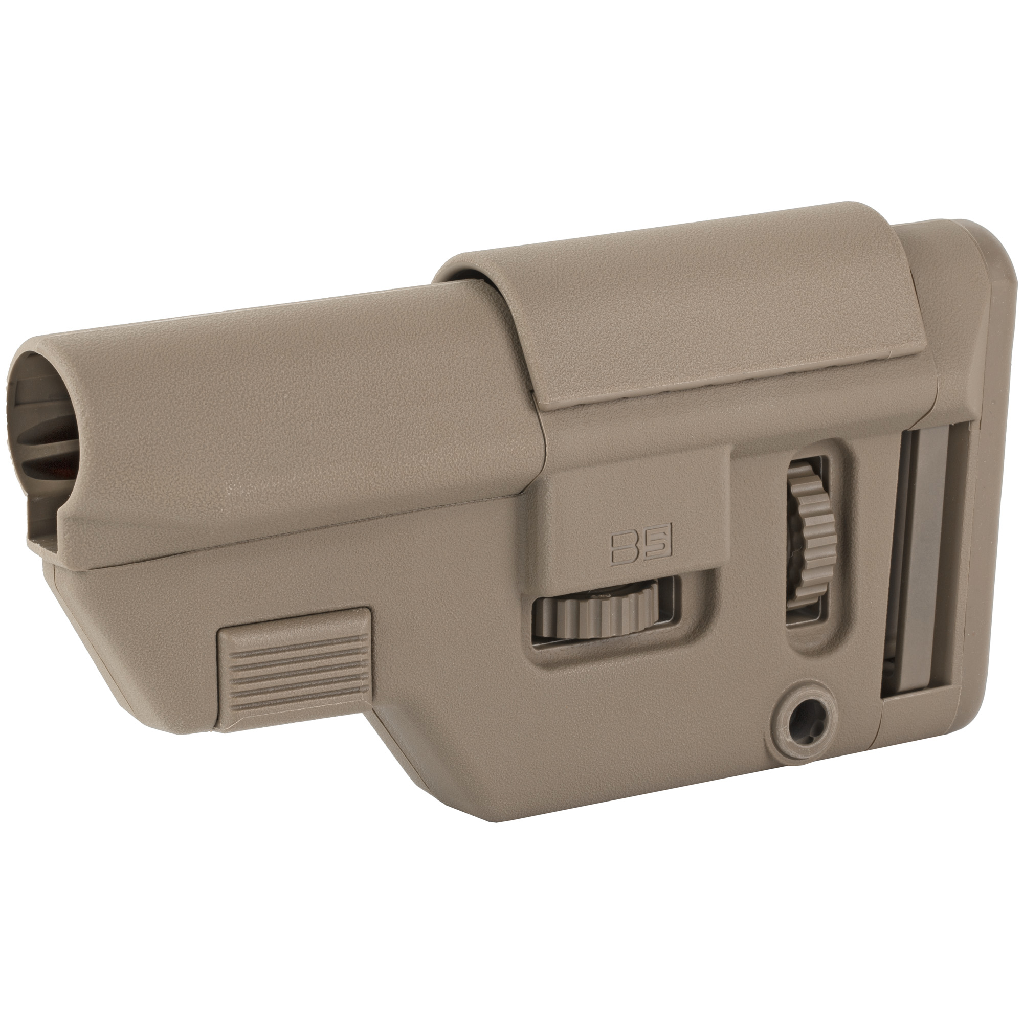 B5 Systems Collapsible Precision Stock, Flat Dark Earth, Short Length Cheek Riser - B5 Systems
