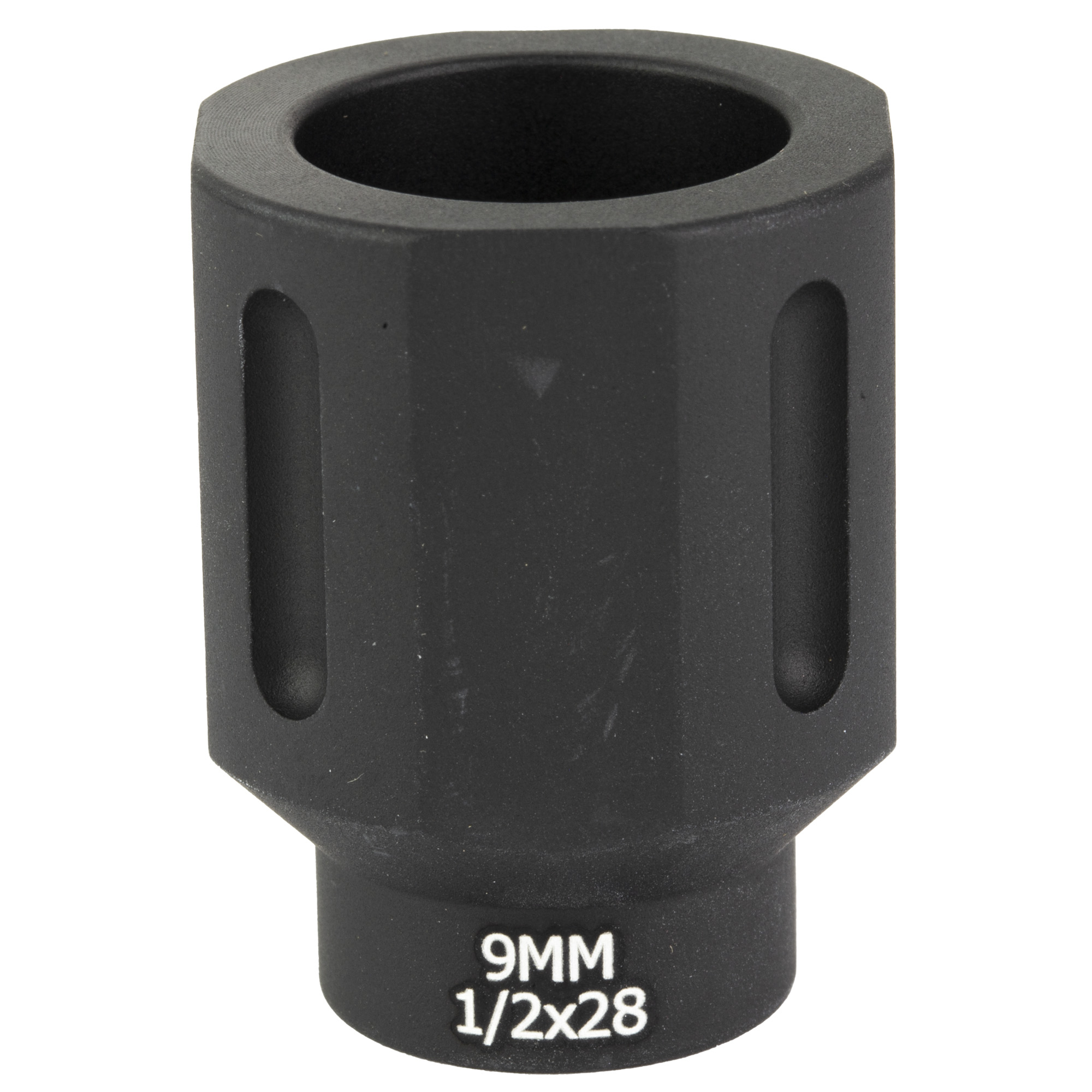 Battle Arms HEX FLASHCAN, Blast Diverter, 9mm, 1/2X28 Threaded - BADFLASHCAN612x28 - Battle Arms Development