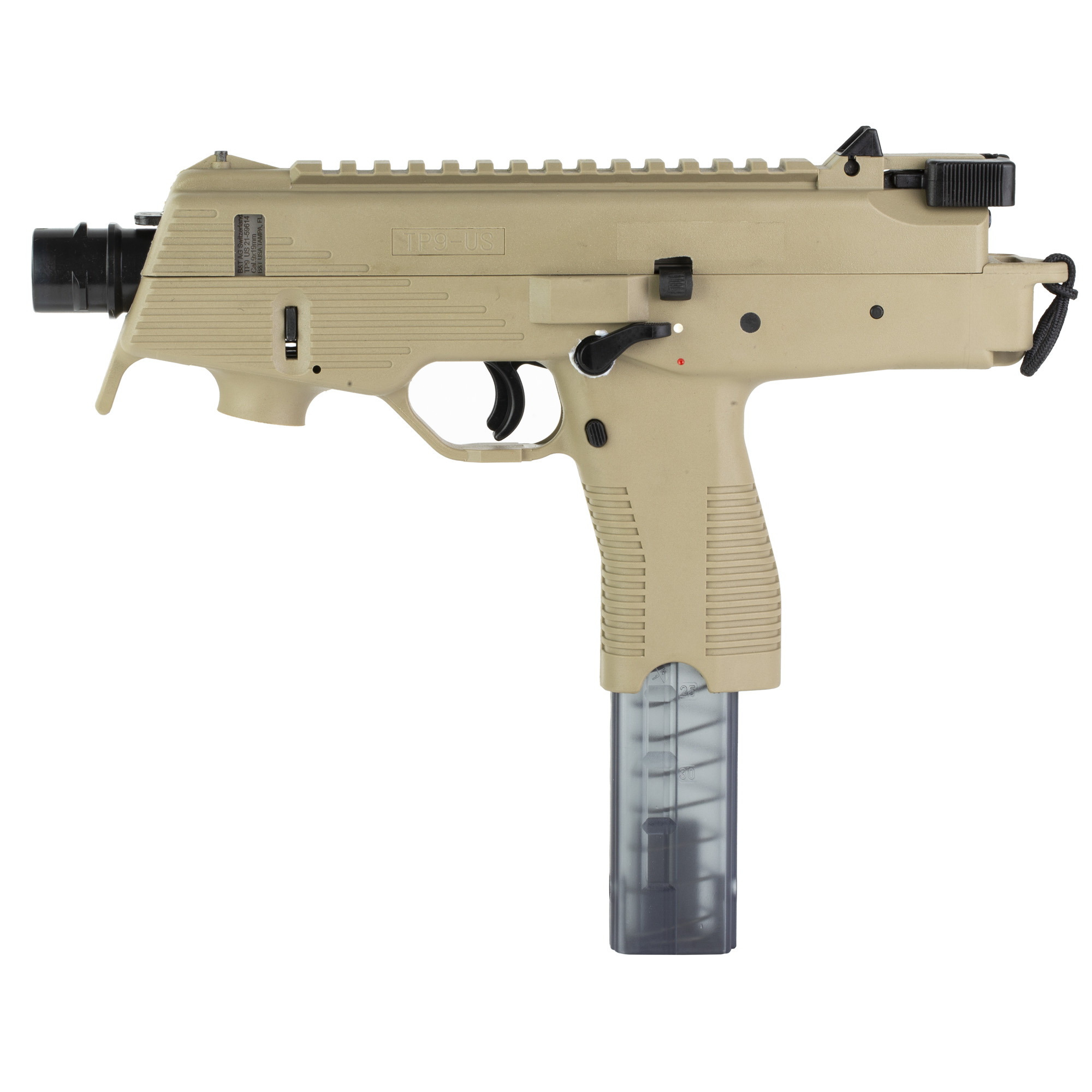 B&T TP9-N 9mm Pistol, 5.1" Barrel, Tan - BT30105NUSCT - B&T