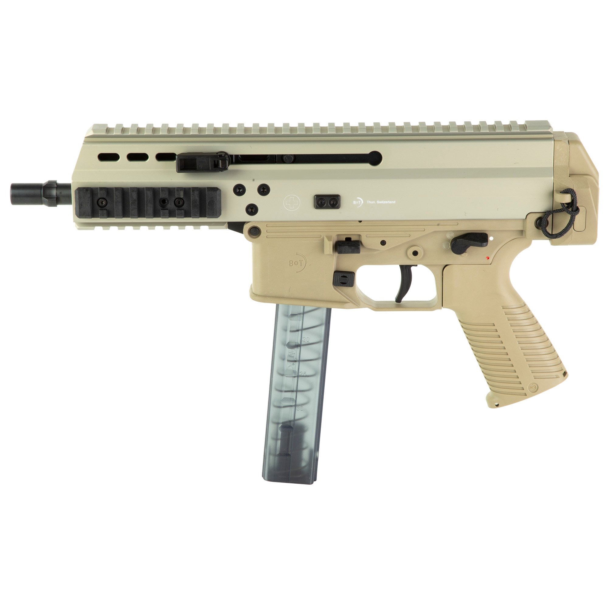 B&T APC9 PRO 9mm Semi-Auto Tactical Pistol, 6.8" Barrel, Tan - BT36039CT - B&T