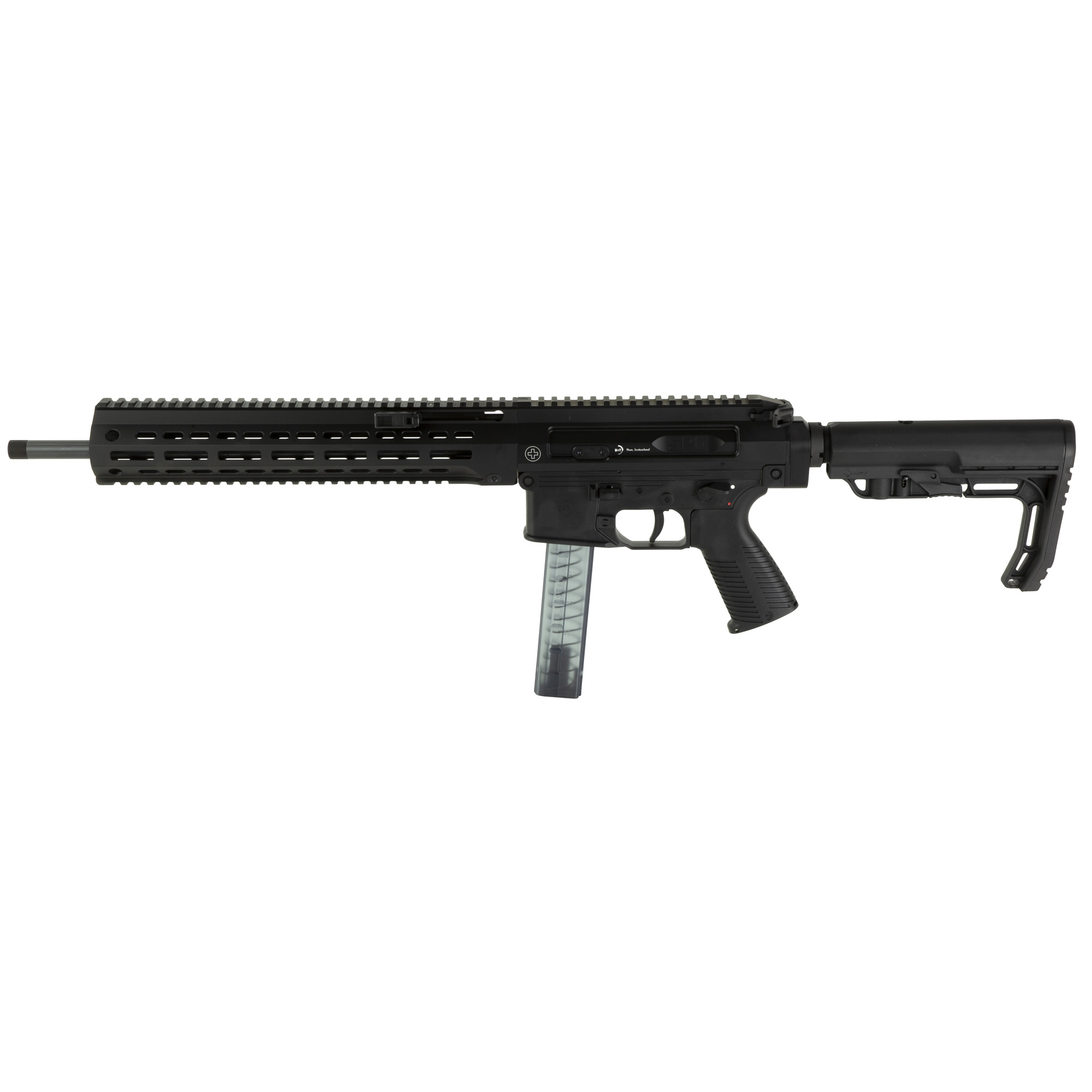 B&T SPC9 9mm AR Rifle with 16" Barrel, Black - BT500003SPORT - B&T