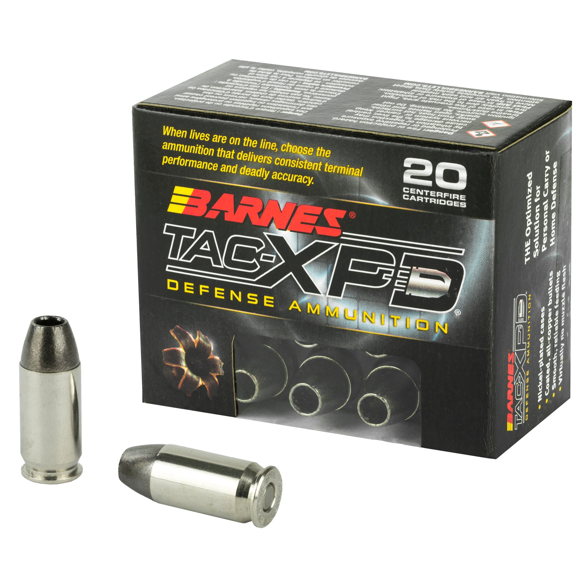 Barnes TAC-XPD .45 ACP Ammunition, 20 Rounds TAC-XP 185Gr - 21555 - Barnes