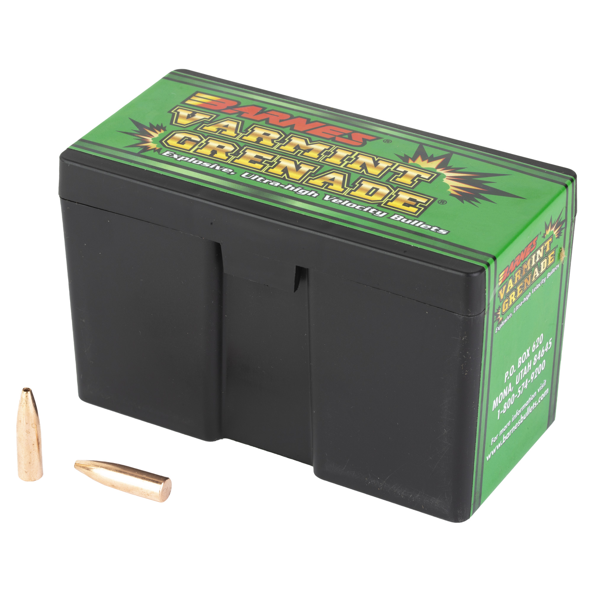 Barnes VARMINT GRENADE 243 Winchester, 62gr Flat Bottom HP Reloading Bullets, 250 Count - 30217 - Barnes