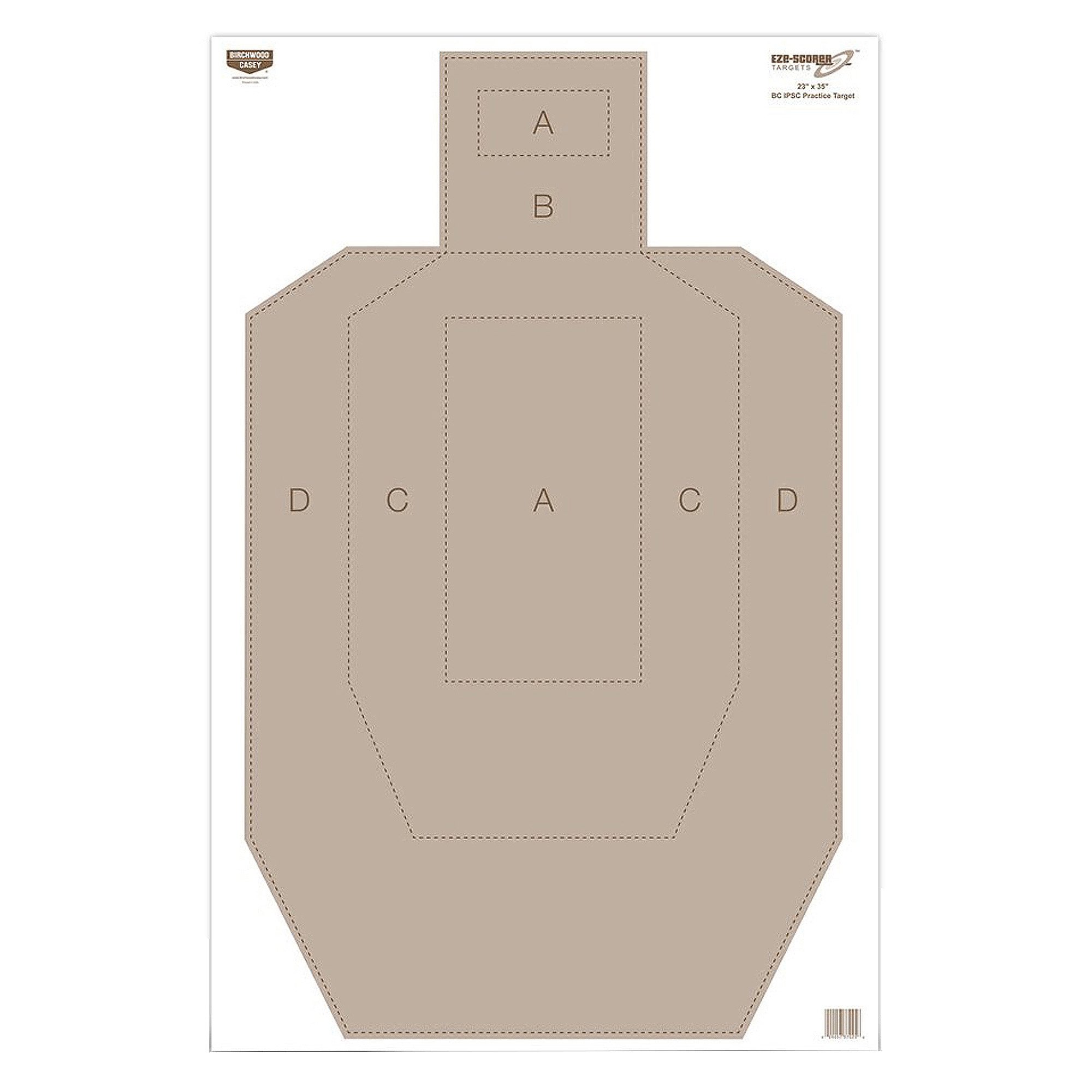 Birchwood Casey Eze-Scorer Target, IPSC Practice Paper, 23X35, 100 Targets BC-37025 - Birchwood Casey