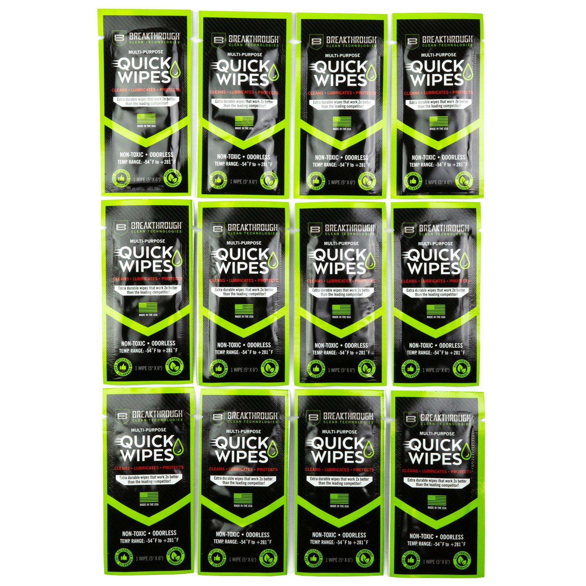 Breakthrough Clean Technologies Quick Wipes, Solvent, 12ct - Breakthrough Clean