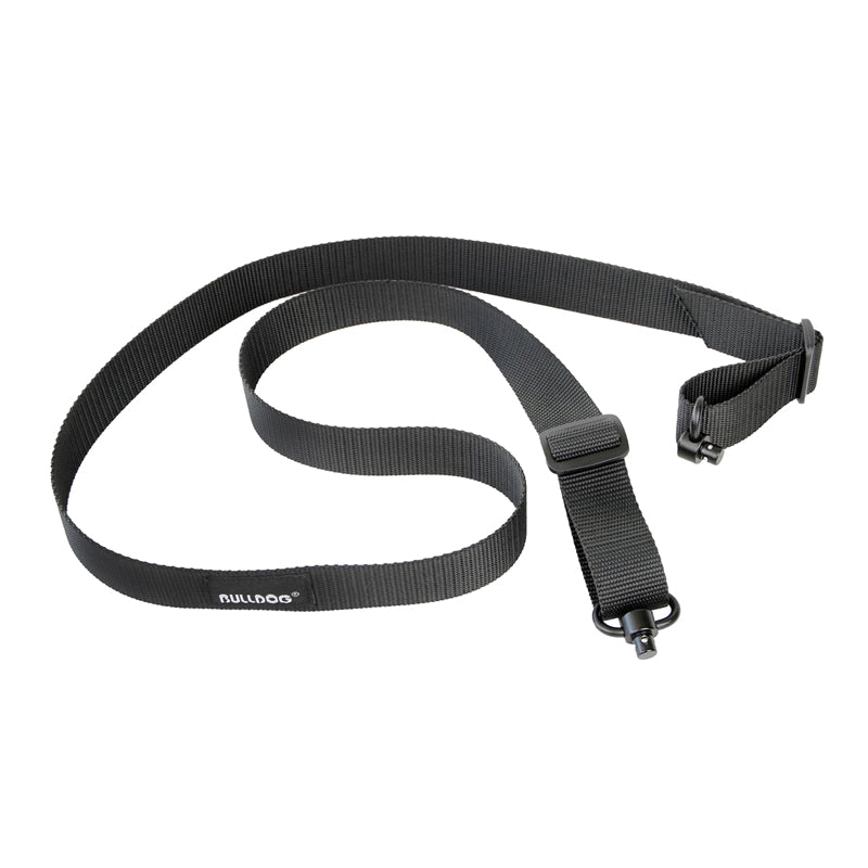 Bulldog Two-Point Gun Sling w/Deluxe QD Push Button Swivels, Black - Bulldog