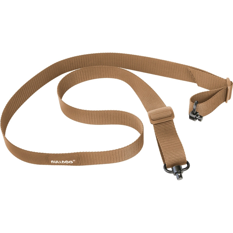 Bulldog Two-Point Gun Sling w/Deluxe QD Push Button Swivels, Tan - Bulldog