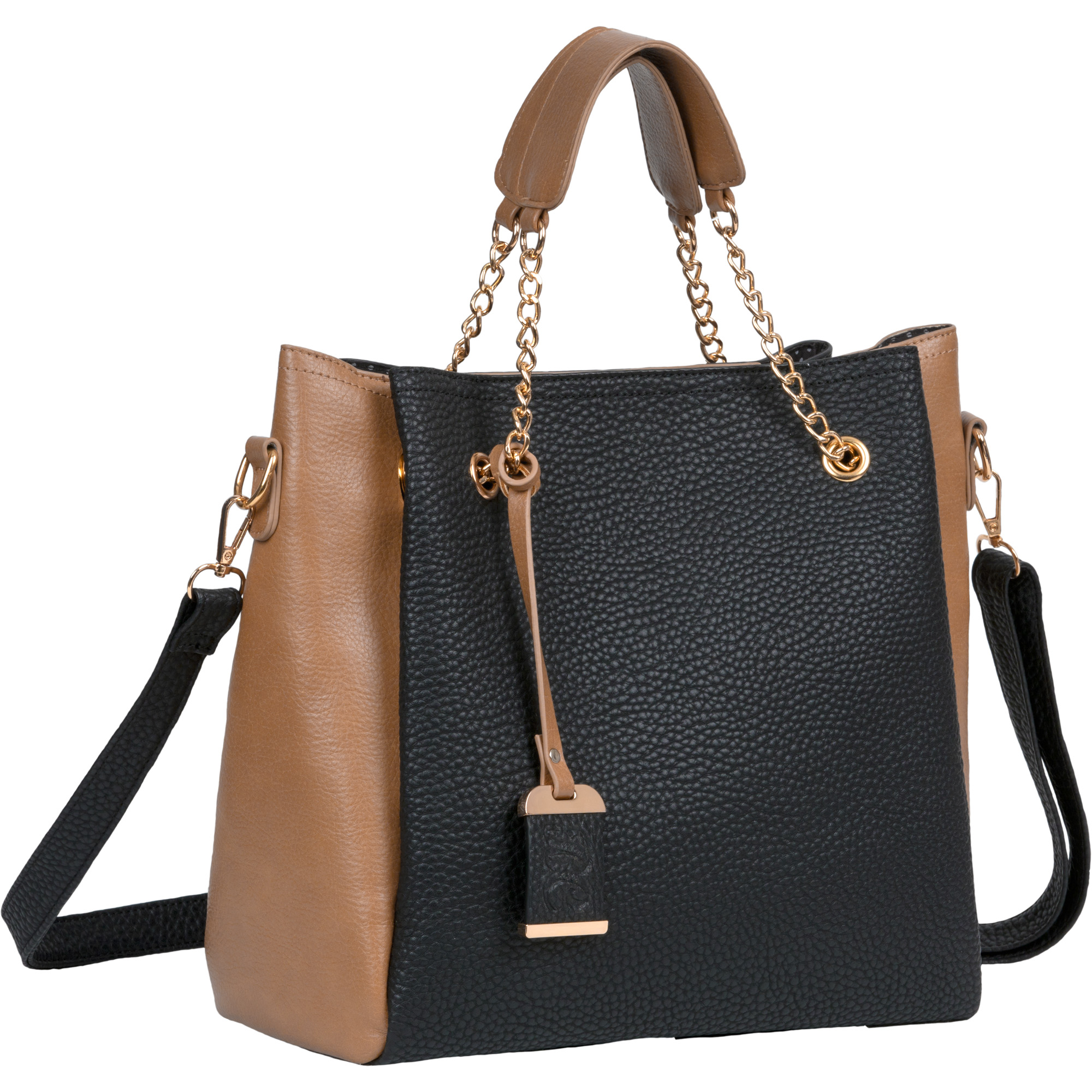 Bulldog Cases Tote Purse, Black, Tan - BDP061 - Bulldog Cases