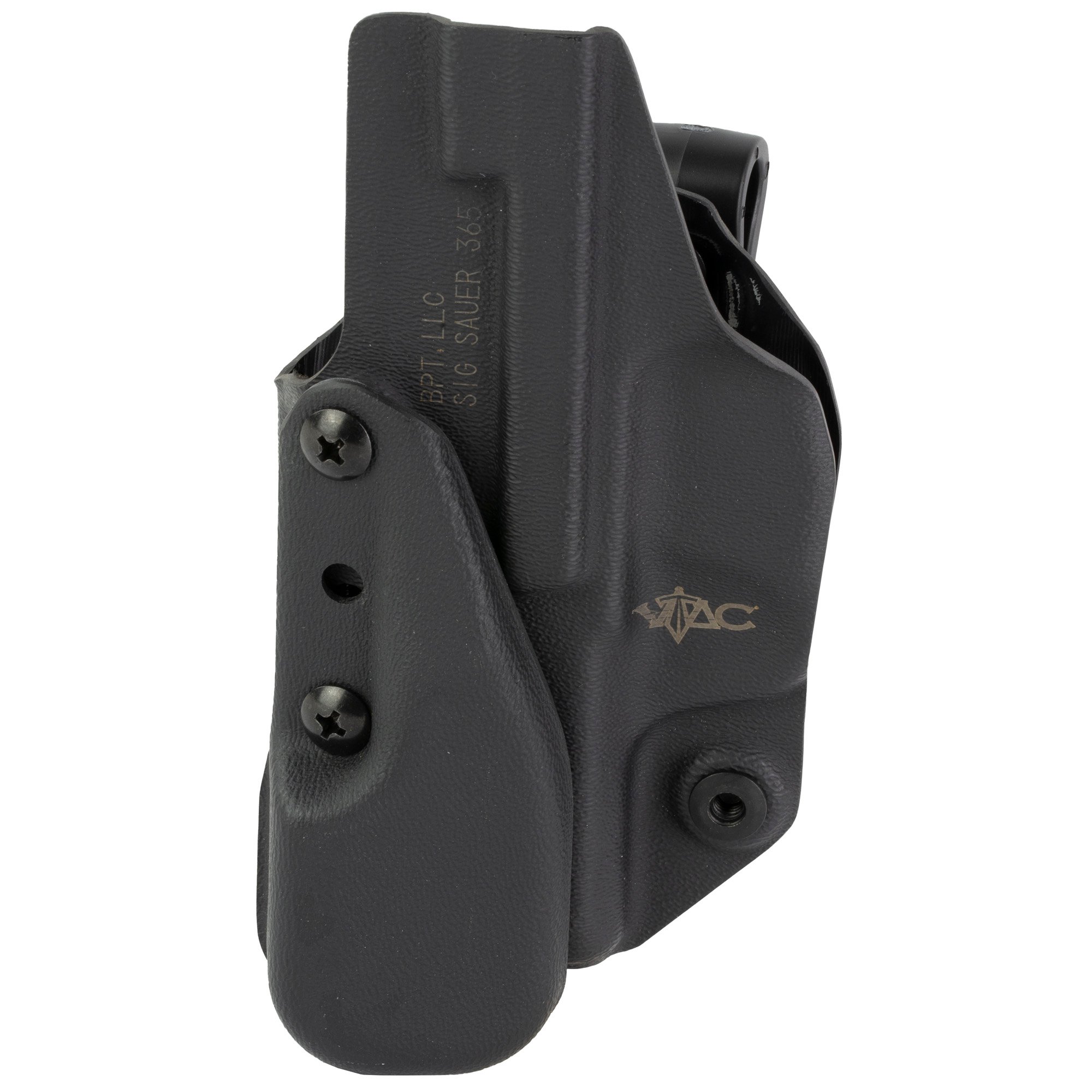 BlackPoint Tactical VTAC IWB, IWB Black, fits Sig P365, Kydex, Adjustable Cant, IWB Clips - Black Point Tactical