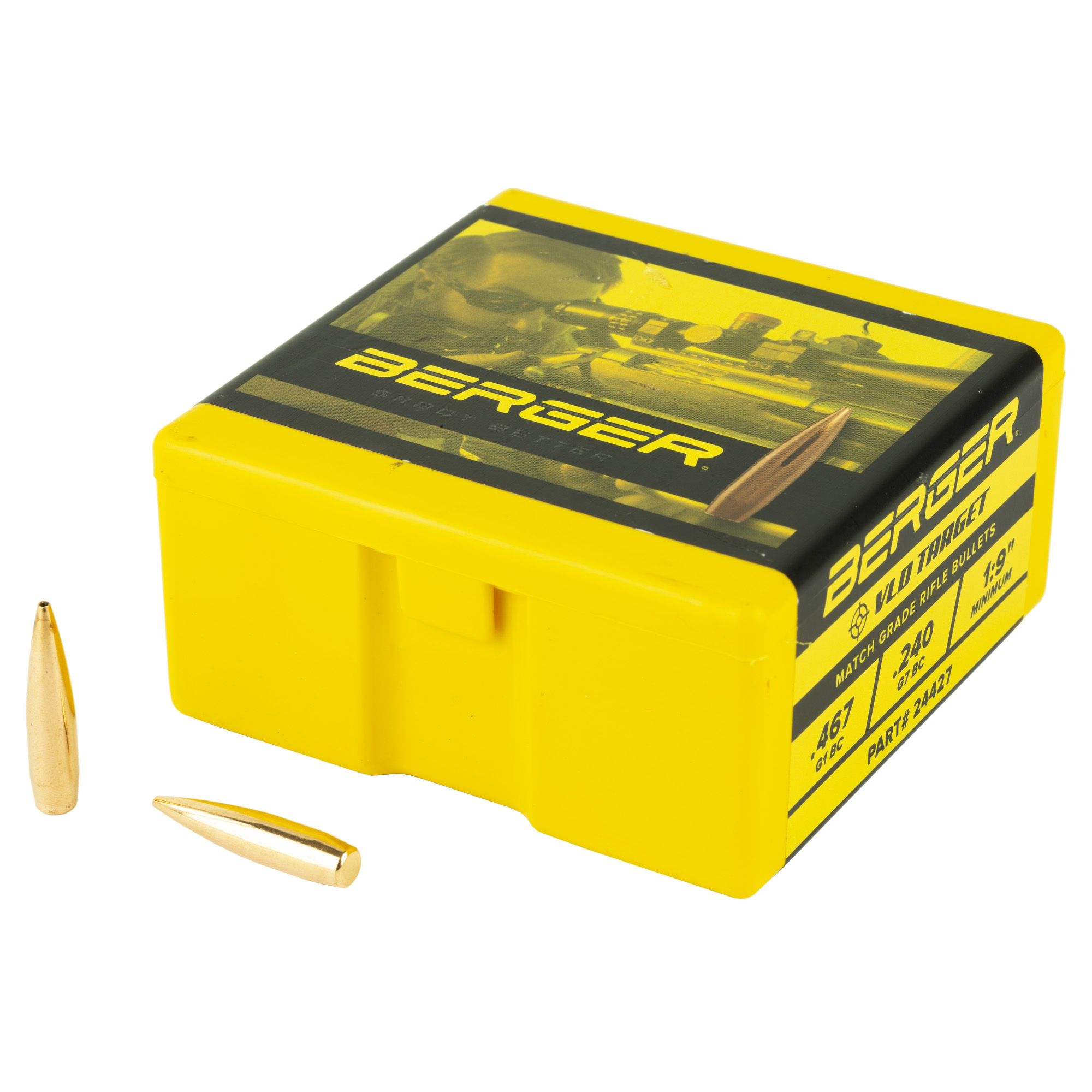 Berger BT Target 243 Winchester 95gr Boat Tail HP Reloading Bullets, 100 Count - 24427 - Berger Bullets