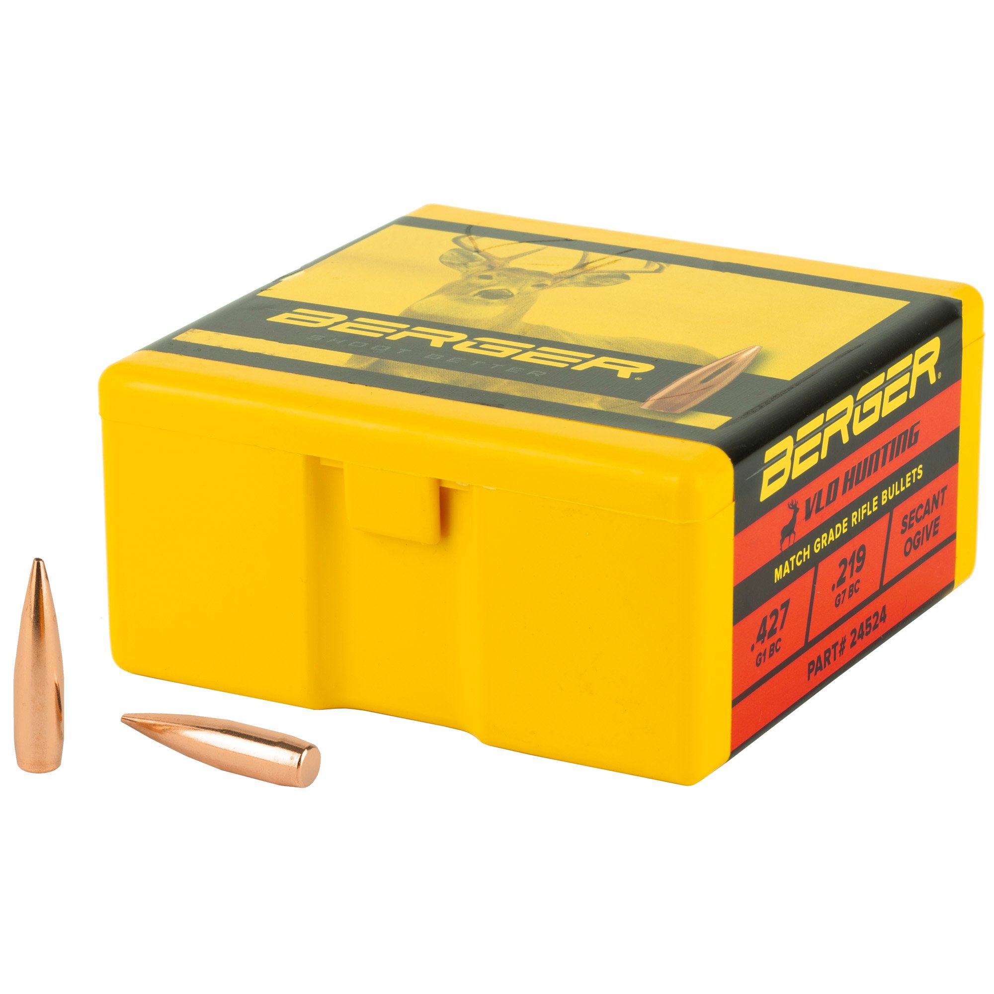 Berger VLD Hunting 243 Winchester 87gr Boat Tail HP Reloading Bullets, 100 Count - 24524 - Berger Bullets